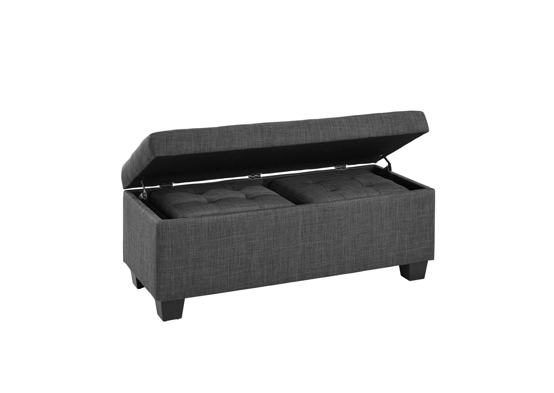 Ethan 3Pk Storage Bench And Ottoman Heirloom Charcoal image 8