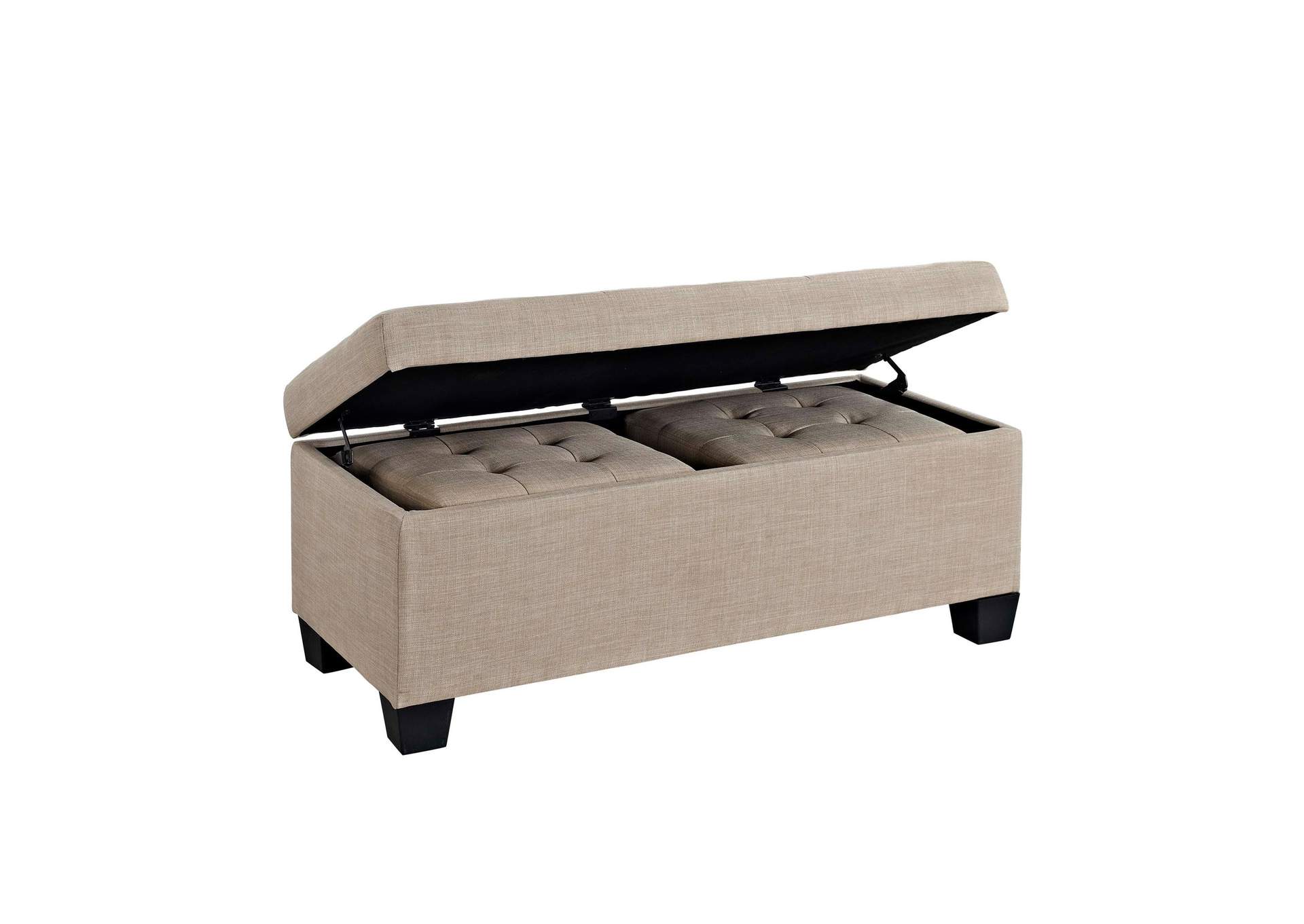 Ethan 3Pk Storage Bench And Ottoman Heirloom Natural image 9