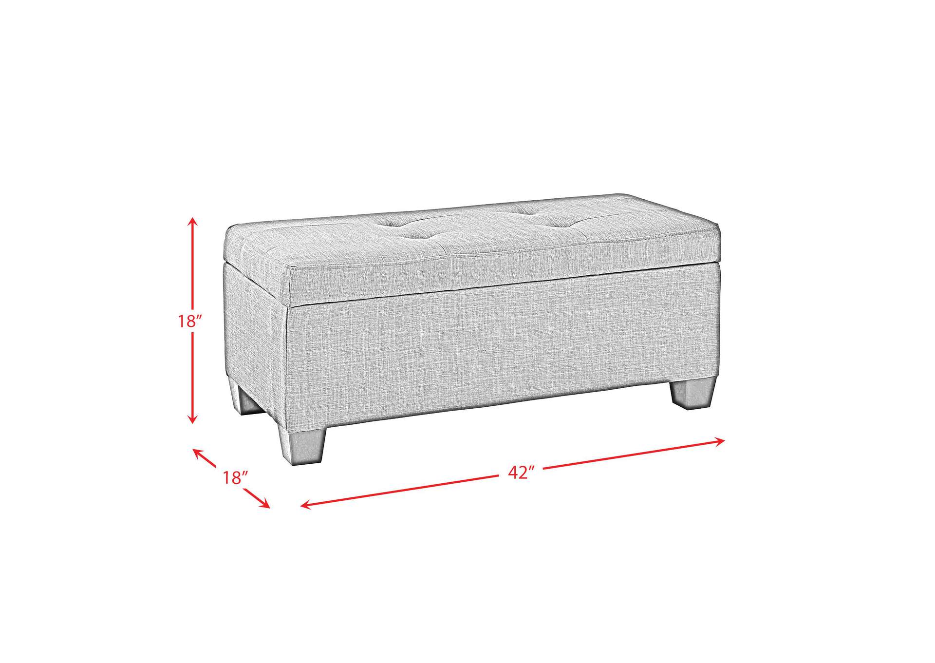 Ethan 3Pk Storage Bench And Ottoman Heirloom Natural image 3