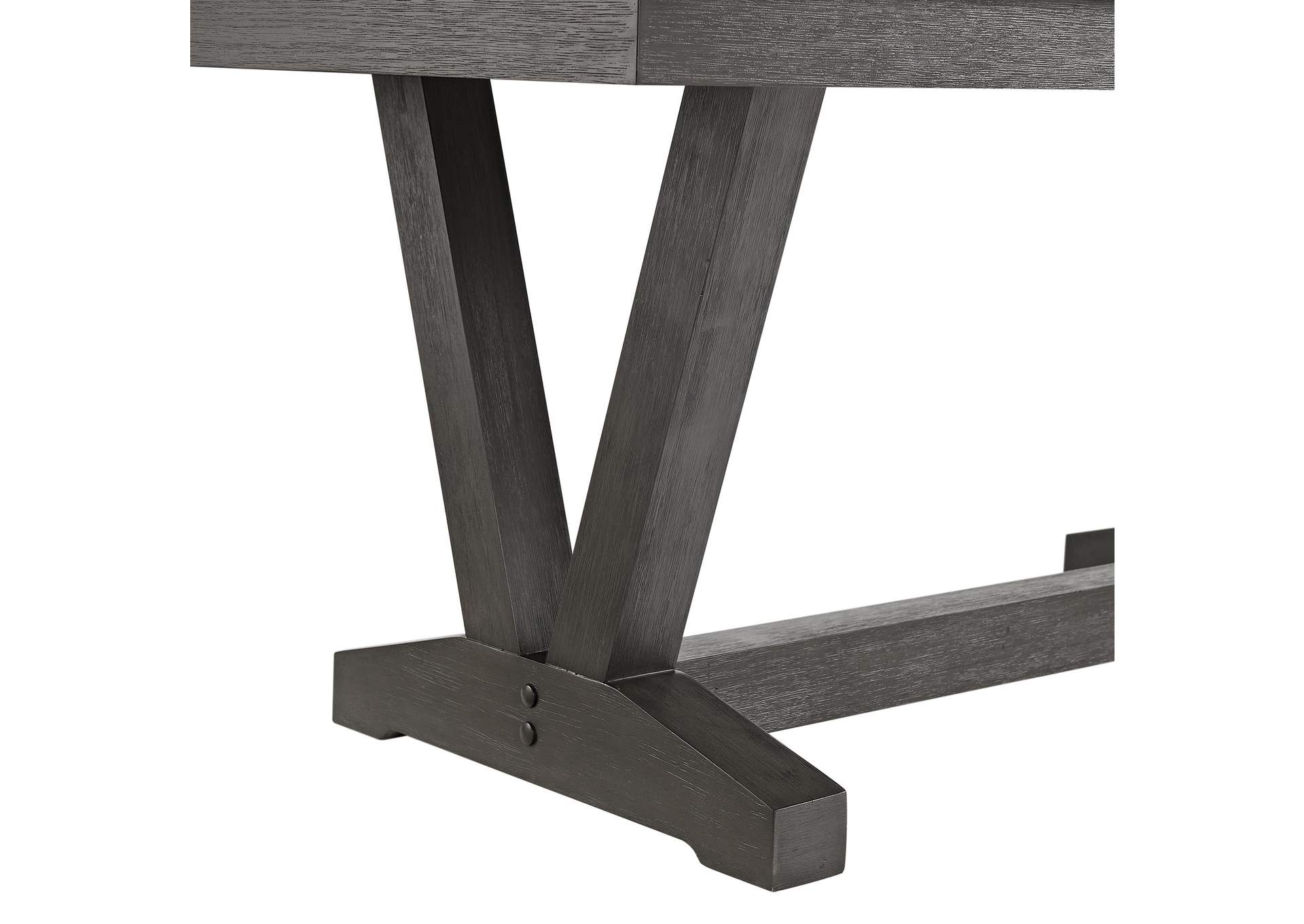 Everdeen Dining Table With White Faux Marble Top In Charcoal image 5