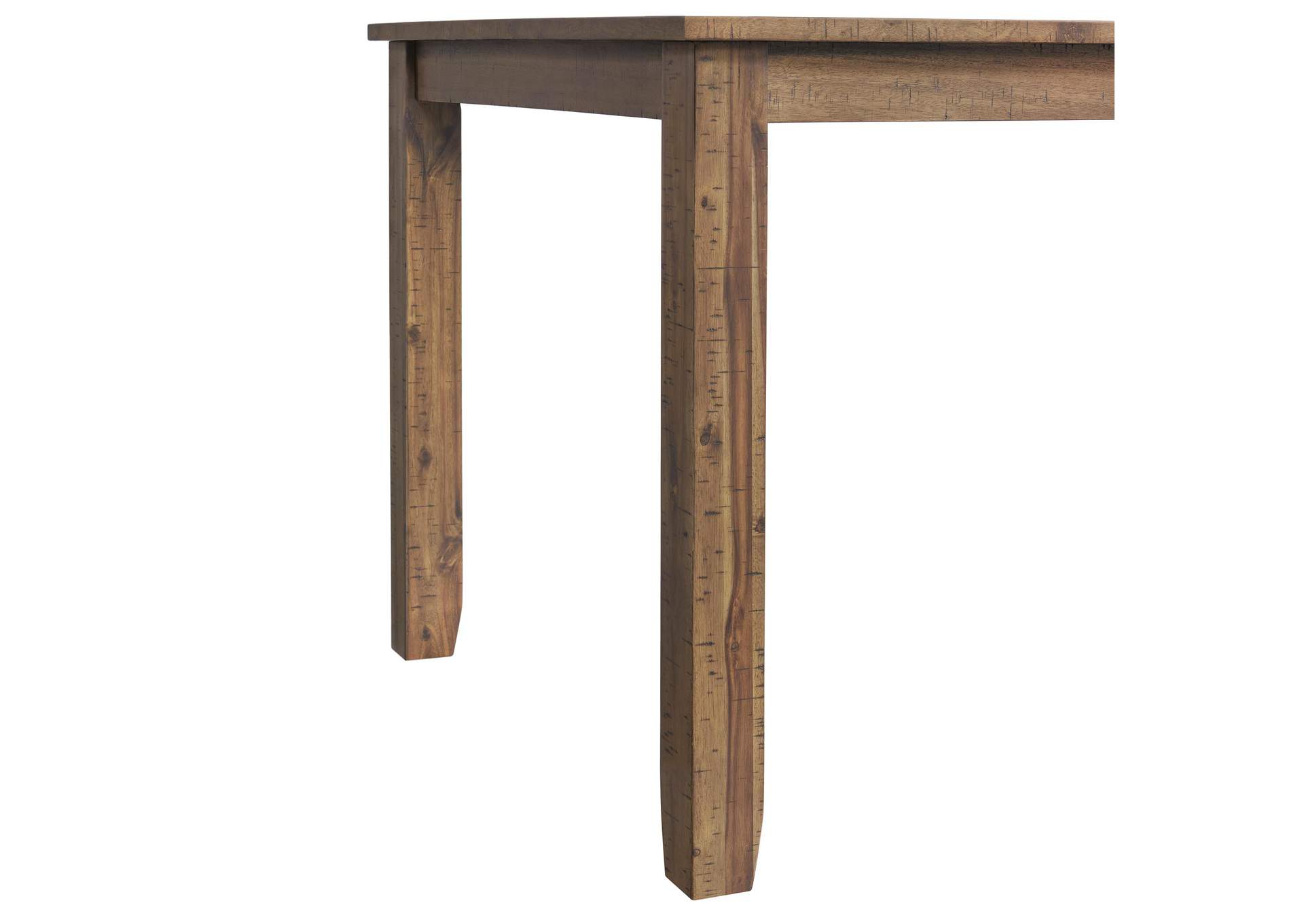 Everett 6 Piece Dining Set Table 4 Chairs Bench In Brown Acacia image 17