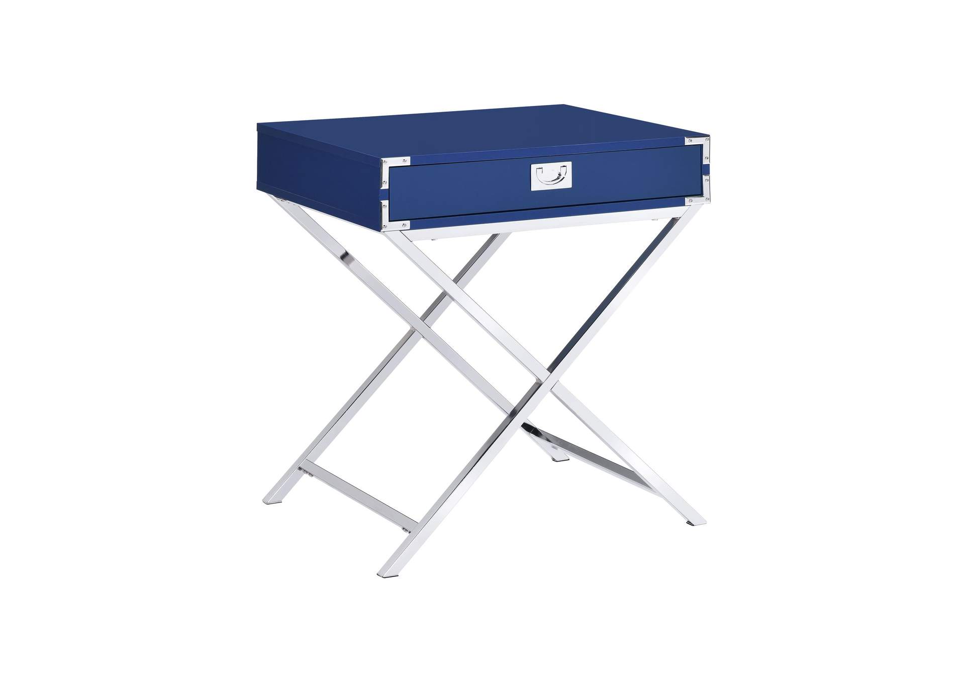 Evie Nightstand Glossy Blue image 4