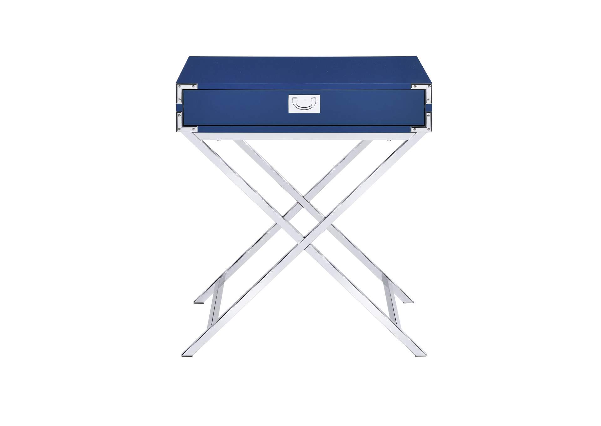 Evie Nightstand Glossy Blue image 3