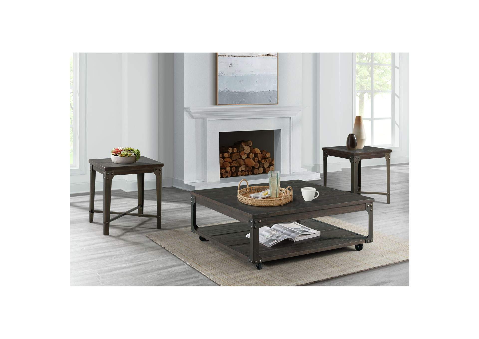 Factory Square Coffee Table Grey 3A image 1