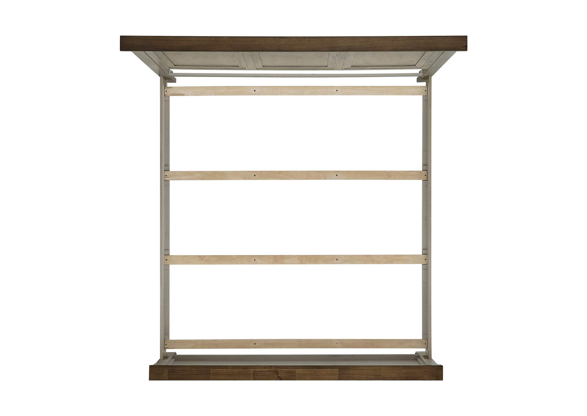 Farmington King Panel 5 Piece Bedroom Set In Medium Brown And Washed Stone image 6