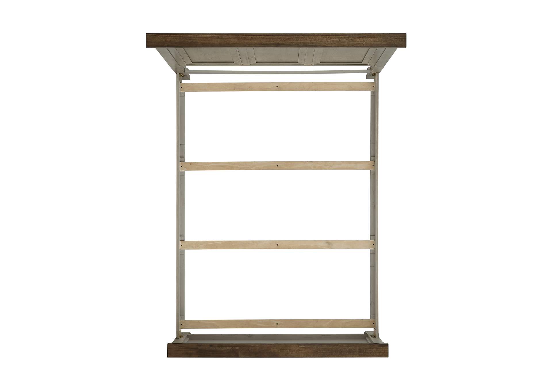Farmington Queen Panel 3 Piece Bedroom Set In Medium Brown And Washed Stone image 6