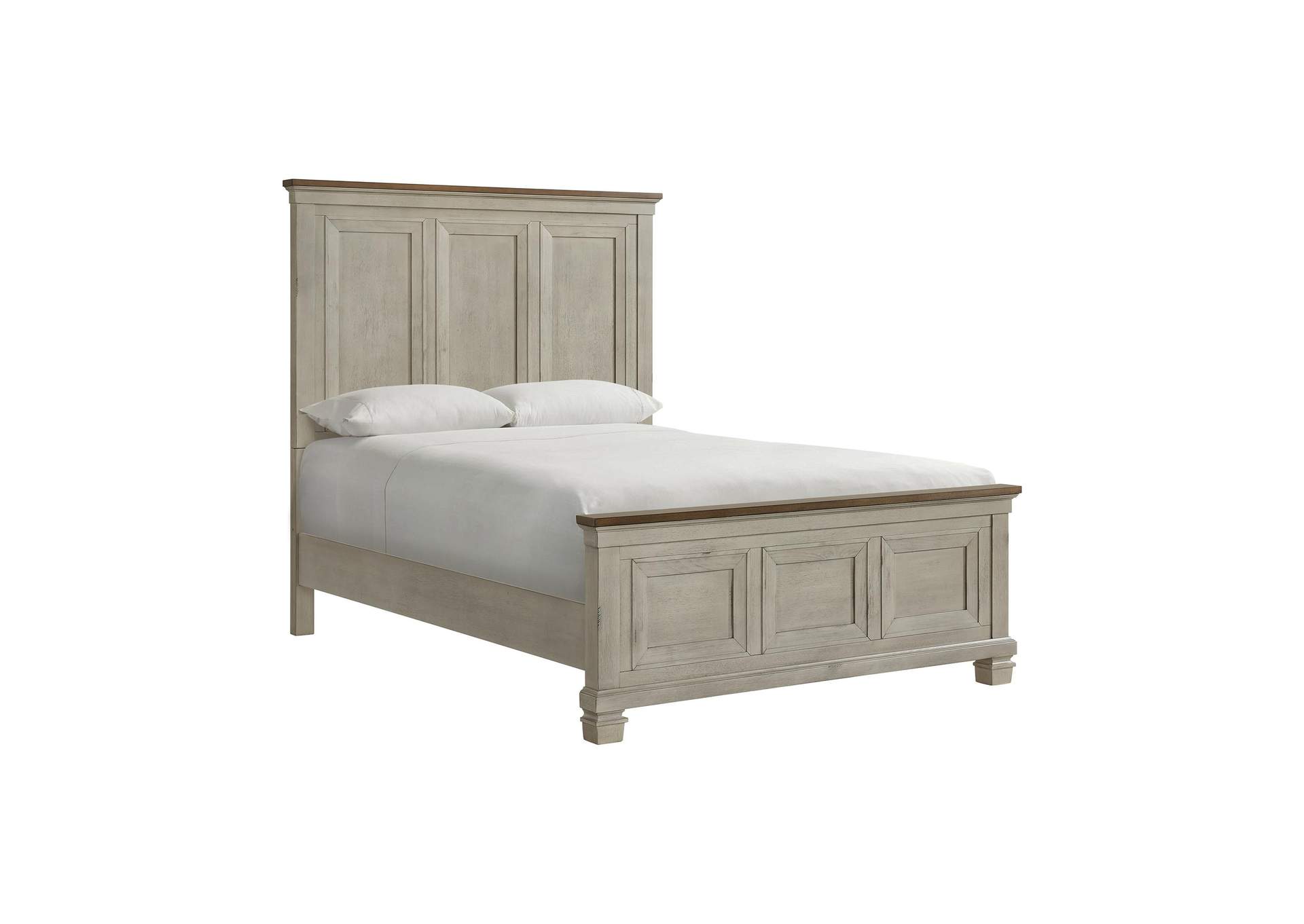 Farmington Queen Panel Bed In Medium Brown And Washed Stone image 6