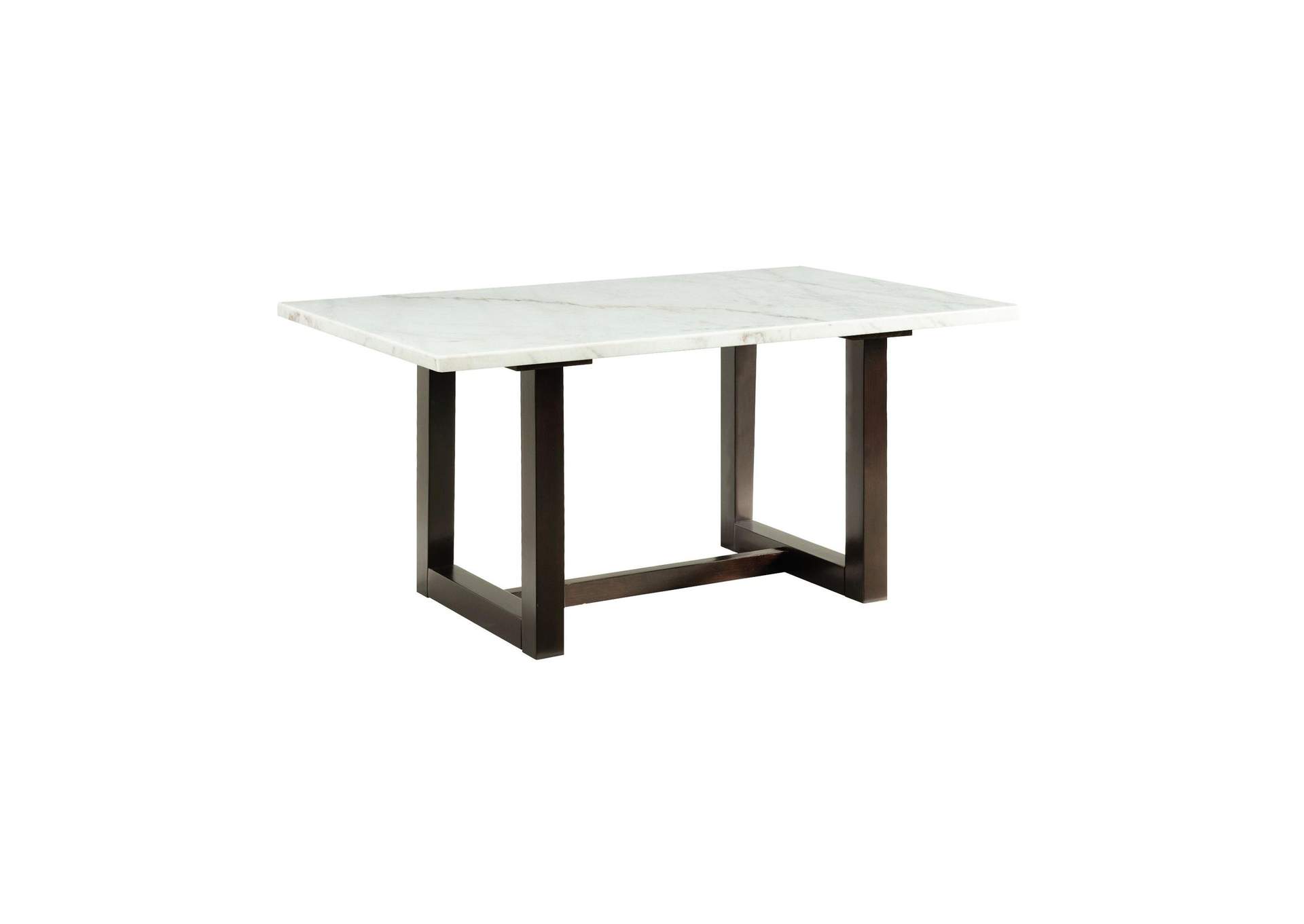 Felicia Dining Table With White Marble Top Dark image 5