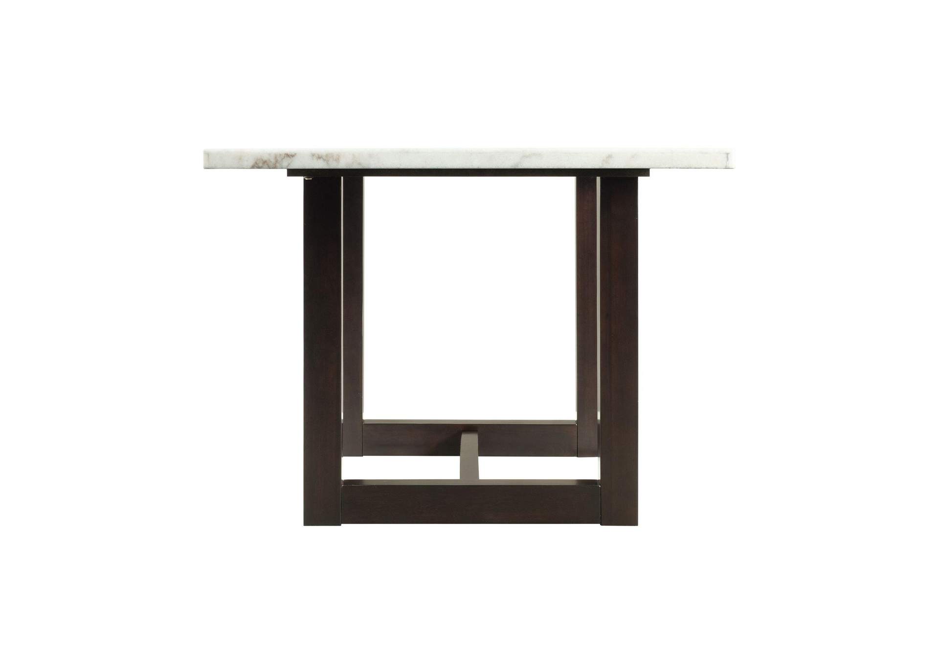 Felicia Dining Table With White Marble Top Dark image 9