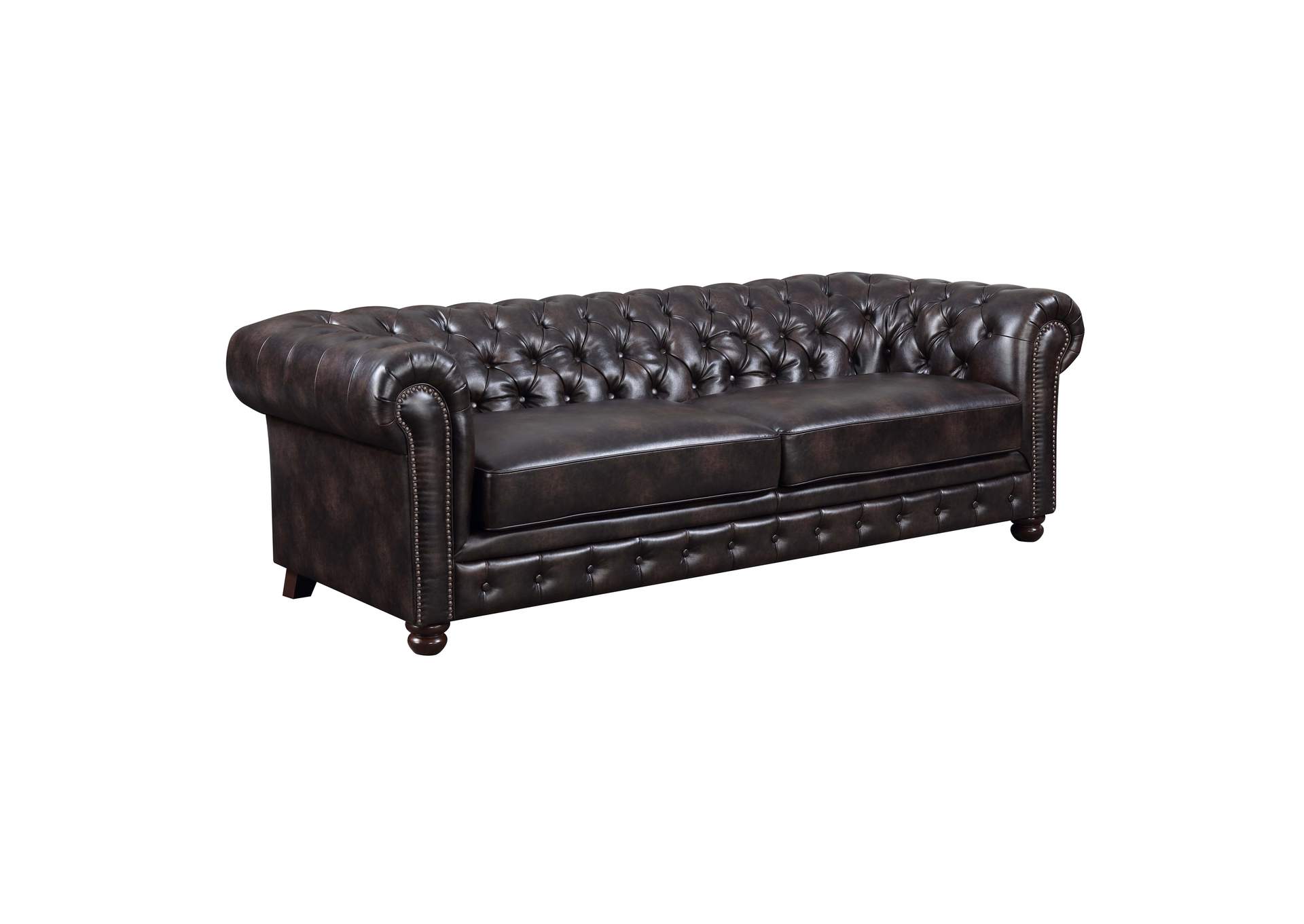 Florence 6366 Sofa 323 - 2 Dark Brown Pu