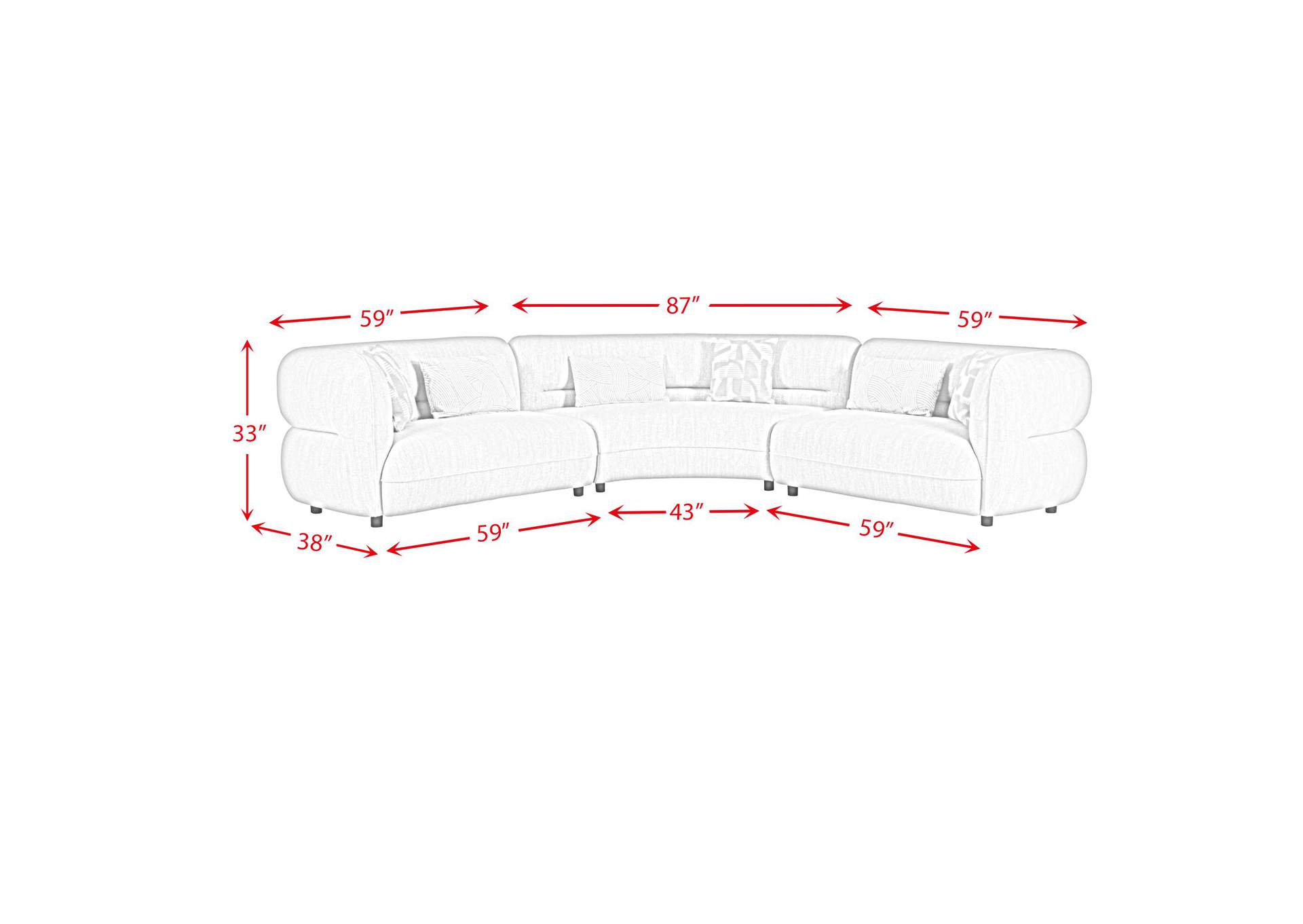 Four Seasons Left Hand Facing Loveseat In Woolen Camel With 2 Pillows image 5