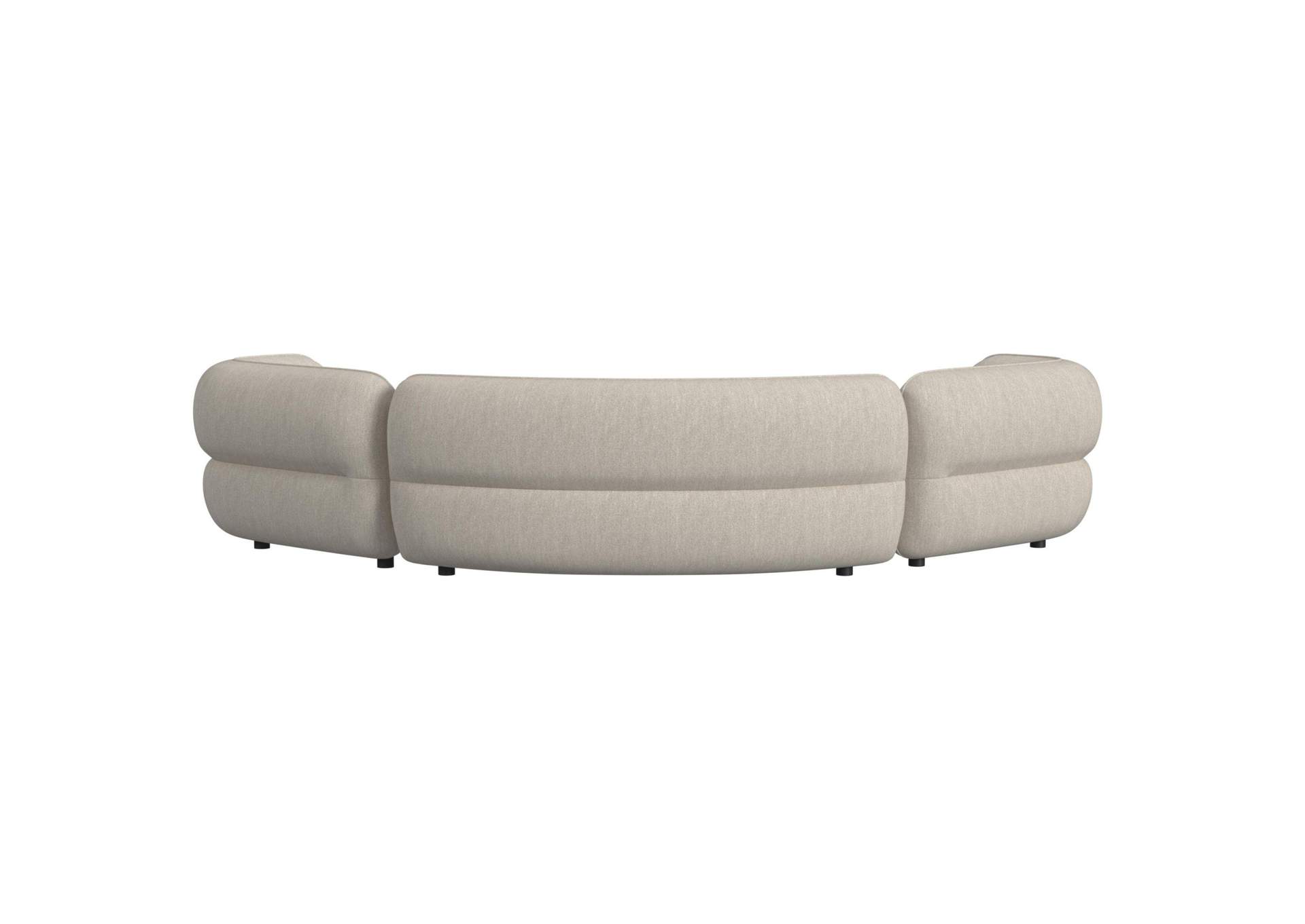 Four Seasons Sectional Set In Woolen Camel With 6 Pillows image 9