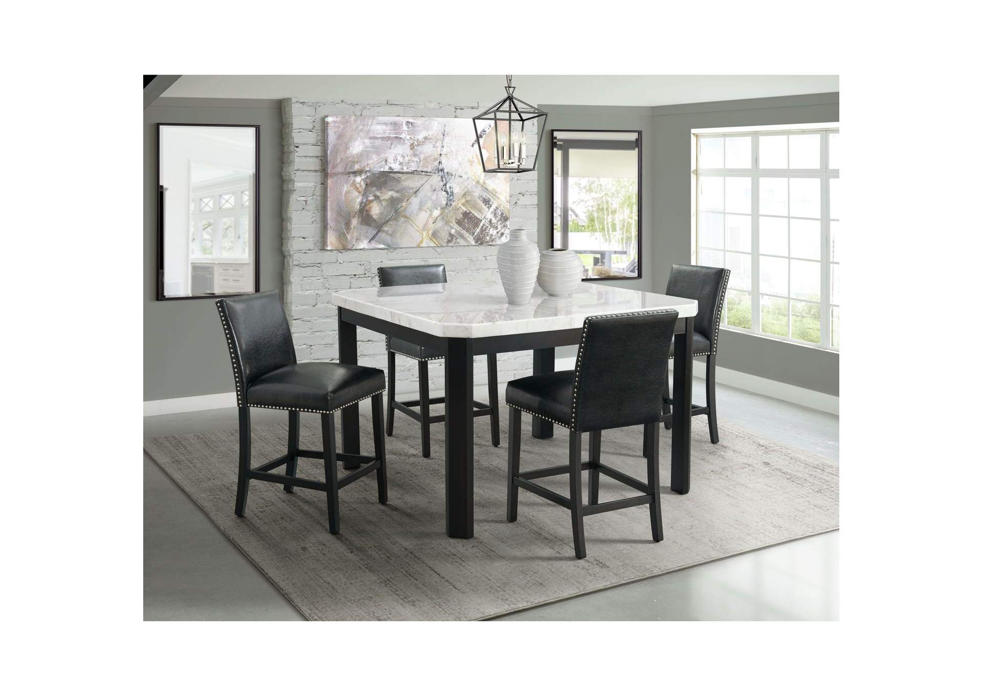 Francesca White Counter Height Dining Table image 1