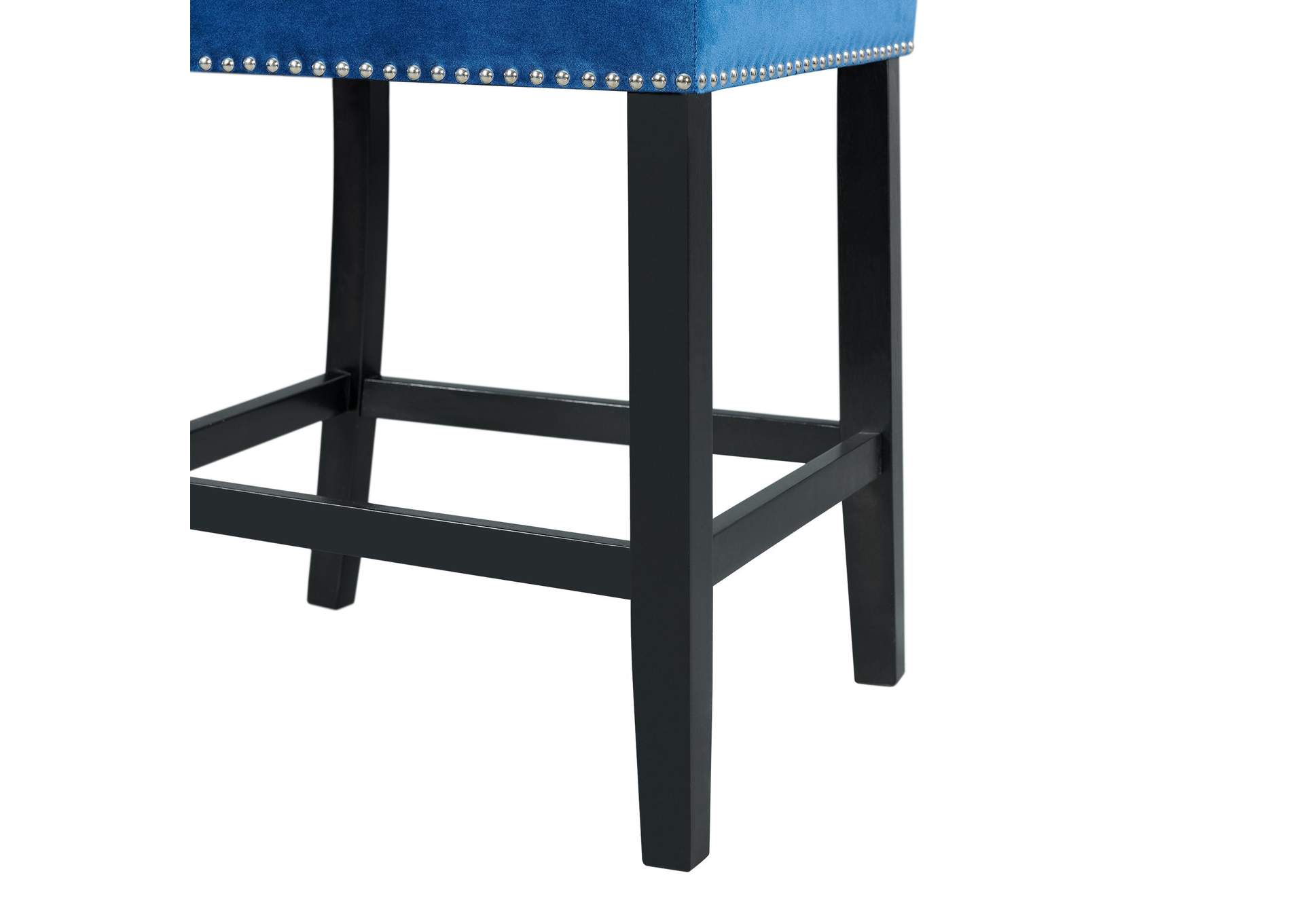 Francesca Counter Dining Blue Counter Velvet Side Chair 2 Per Pack image 6