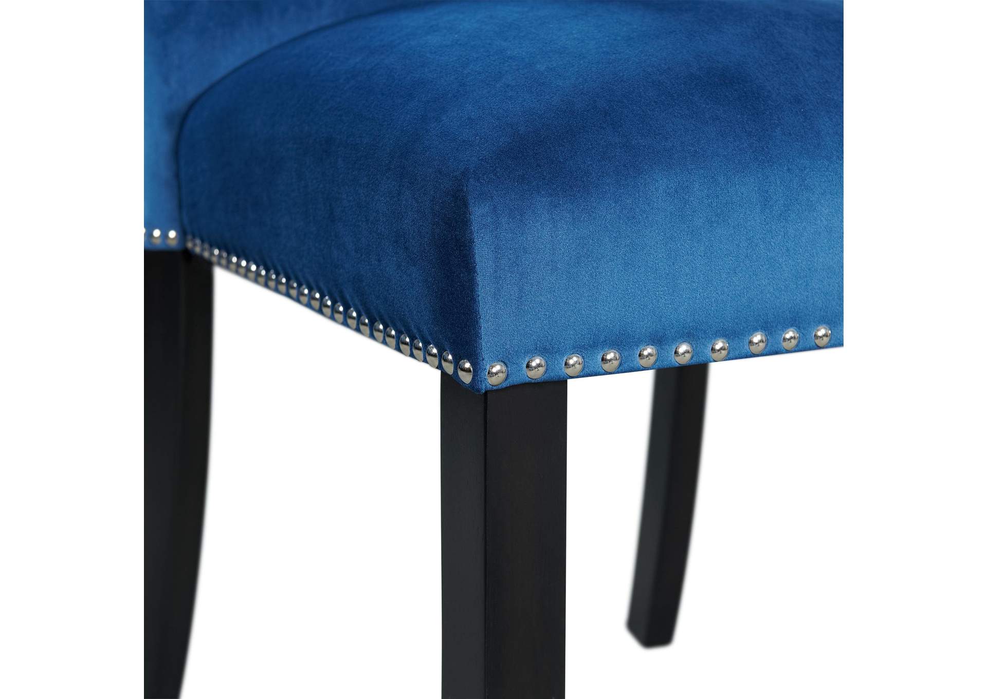 Francesca Counter Dining Blue Counter Velvet Side Chair 2 Per Pack image 5