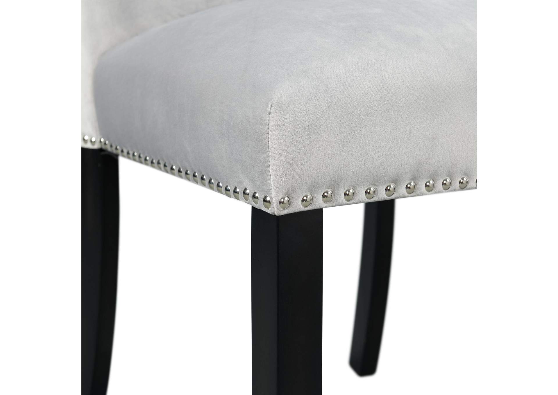 Francesca Counter Dining Gray Counter Velvet Side Chair 2 Per Pack image 5