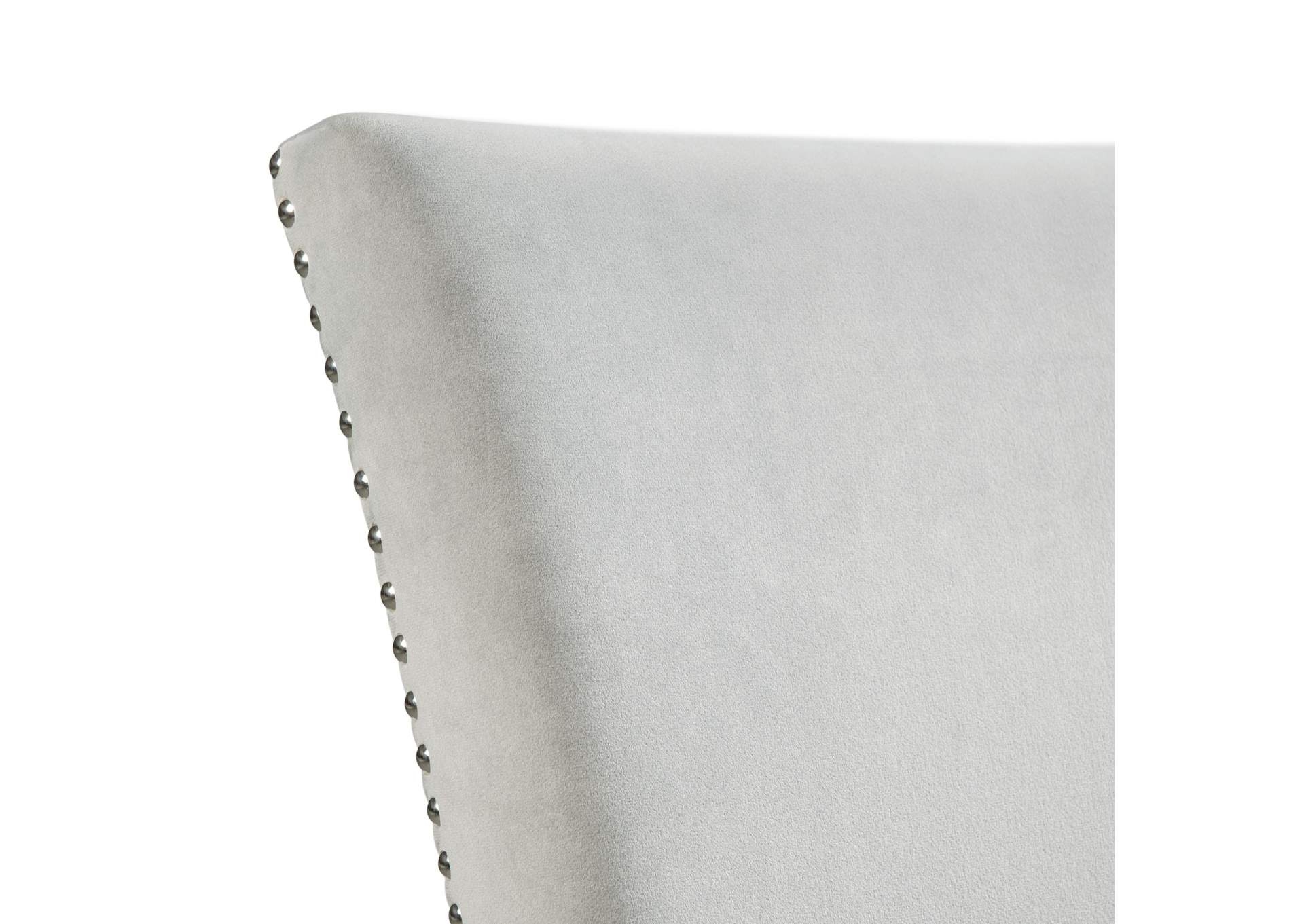 Francesca Counter Dining Gray Counter Velvet Side Chair 2 Per Pack image 3