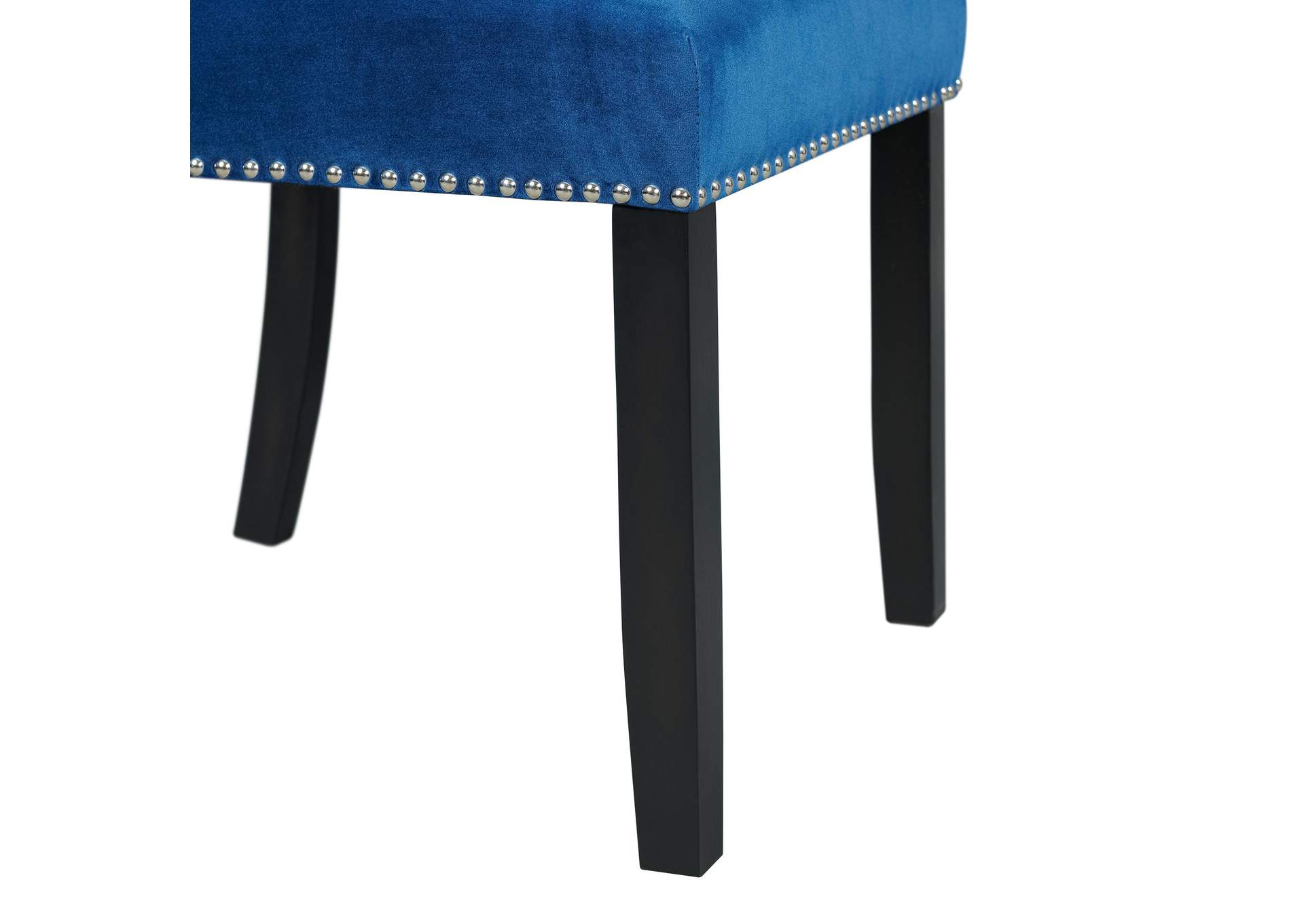 Francesca Rectangular Dining Blue Velvet Side Chair 2 Per Pack image 6