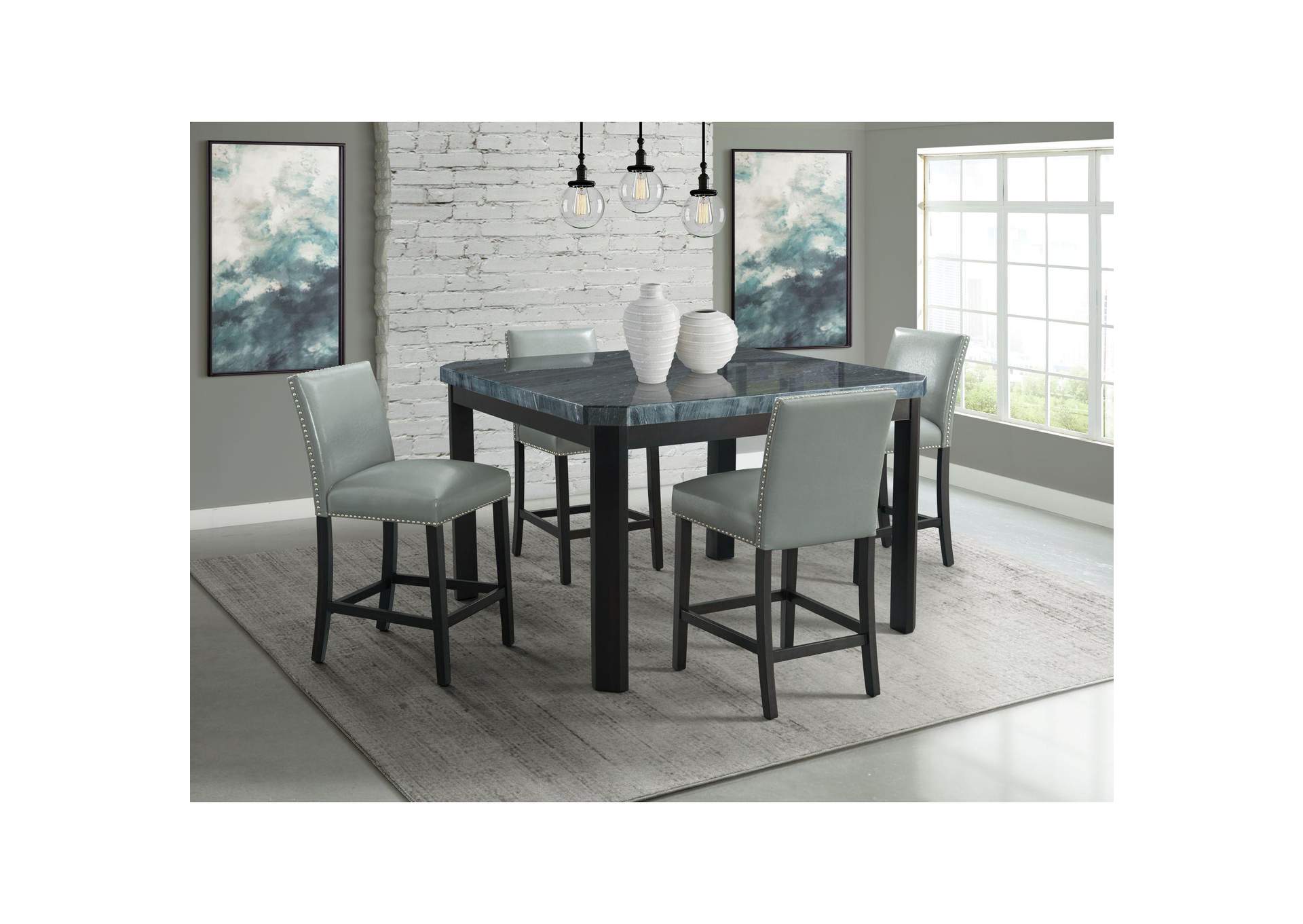 Francesca Grey Square Counter Table image 1