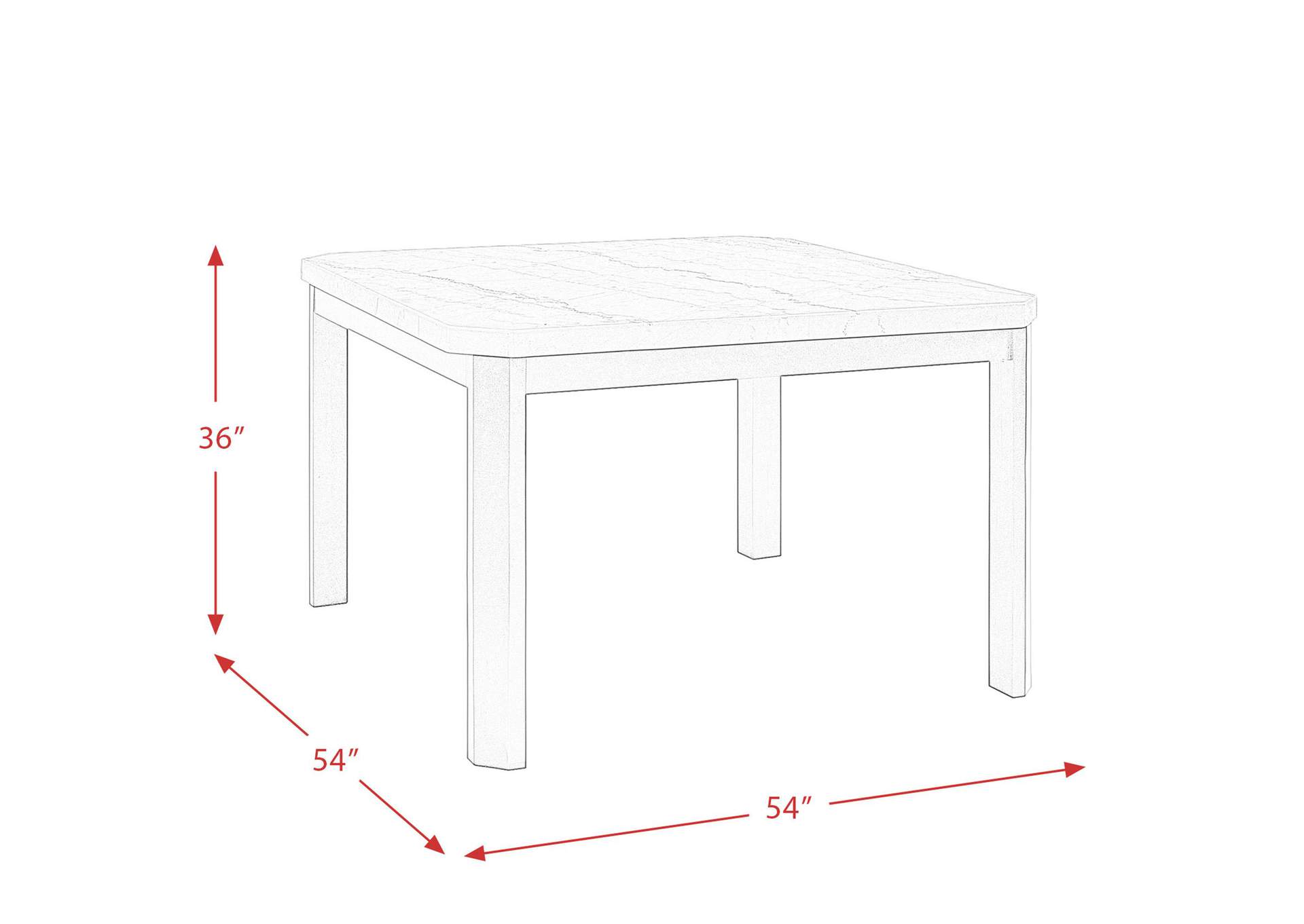 Francesca Grey Square Counter Table image 5