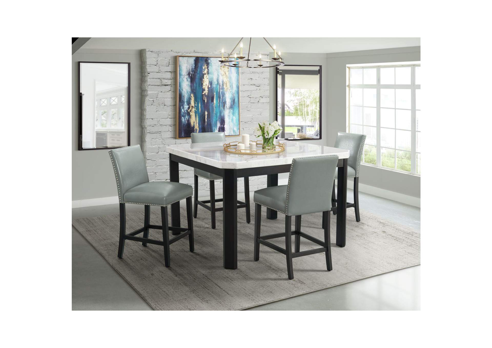 Meridian Counter Side Chair Grey 2 Per Pack image 1