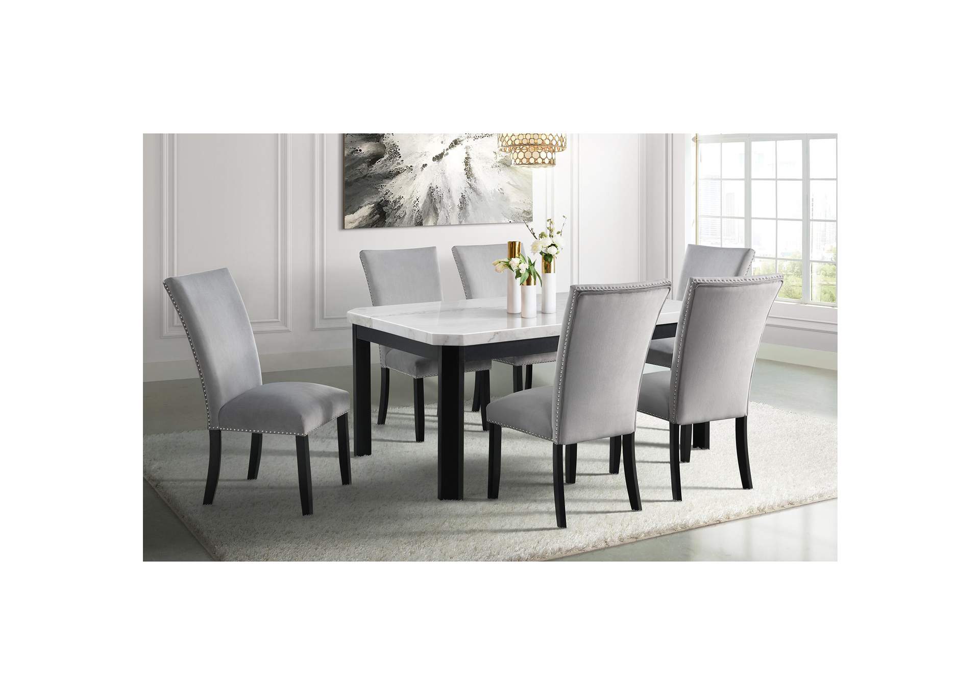 Francesca White Standard Height Dining Table image 1