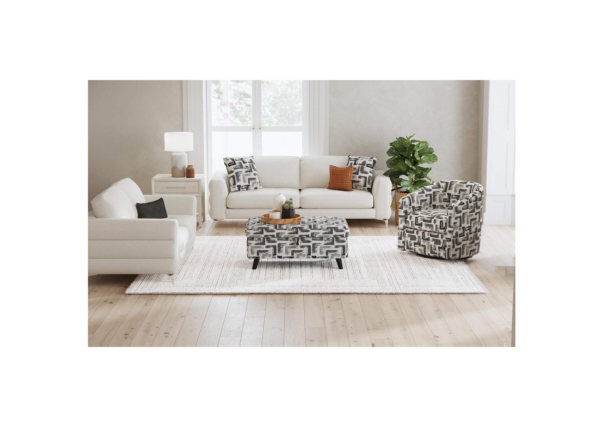Decatur Storage Ottoman In Jw Beige With 2 Pillows 20 image 1