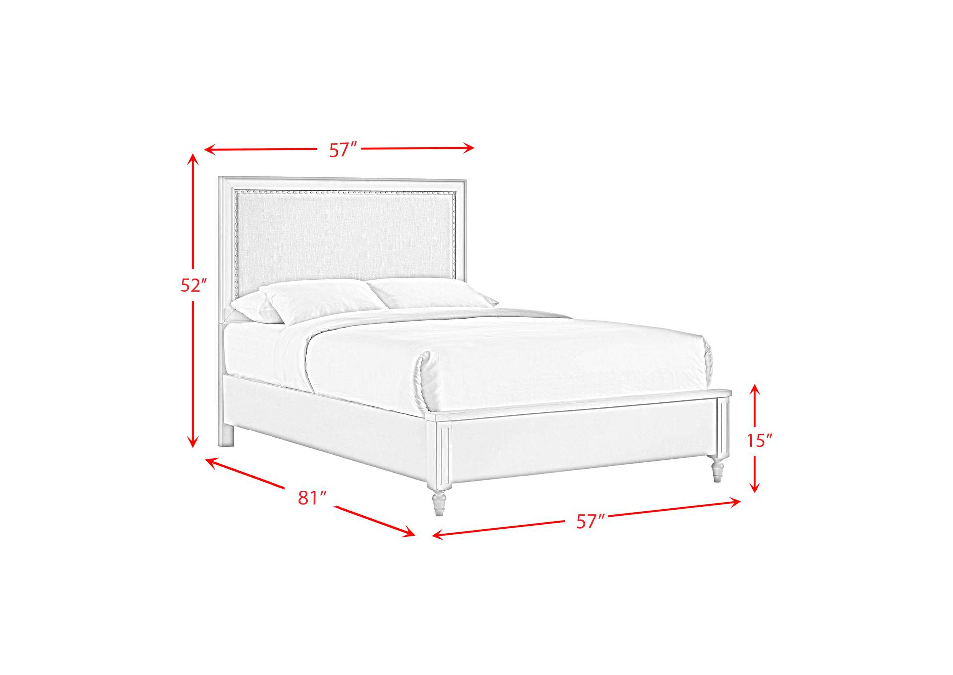 Gianna Youth Full Bed White