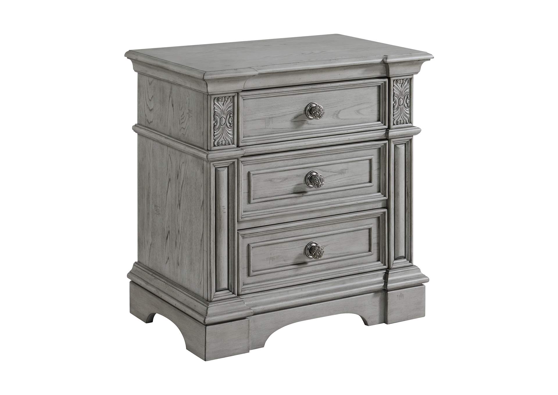 Glenmore King Panel 5 Piece Bedroom Set In Aged Grey image 18