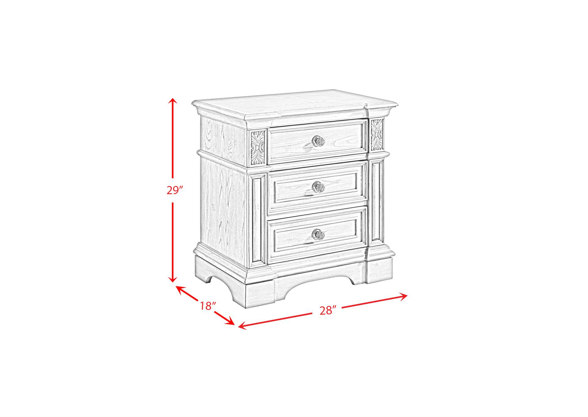 Glenmore King Panel 5 Piece Bedroom Set In Aged Grey image 5