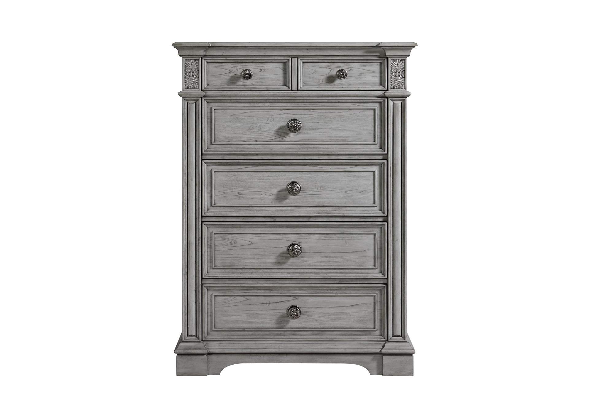 Glenmore 5 - Drawer Chest In Aged Grey image 4