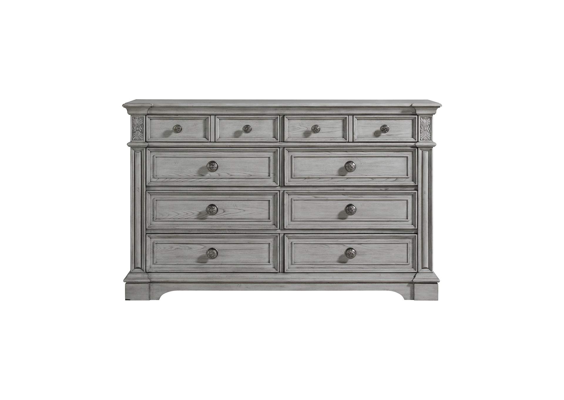 Glenmore 8 - Drawer Dresser In Aged Grey image 4