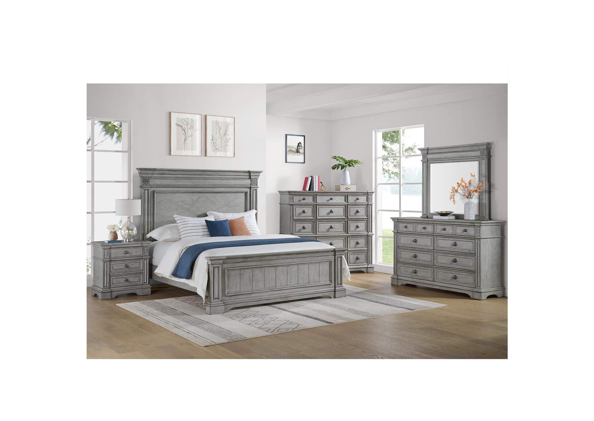 Glenmore 15 - Drawer Mansion Chest In Aged Grey image 1
