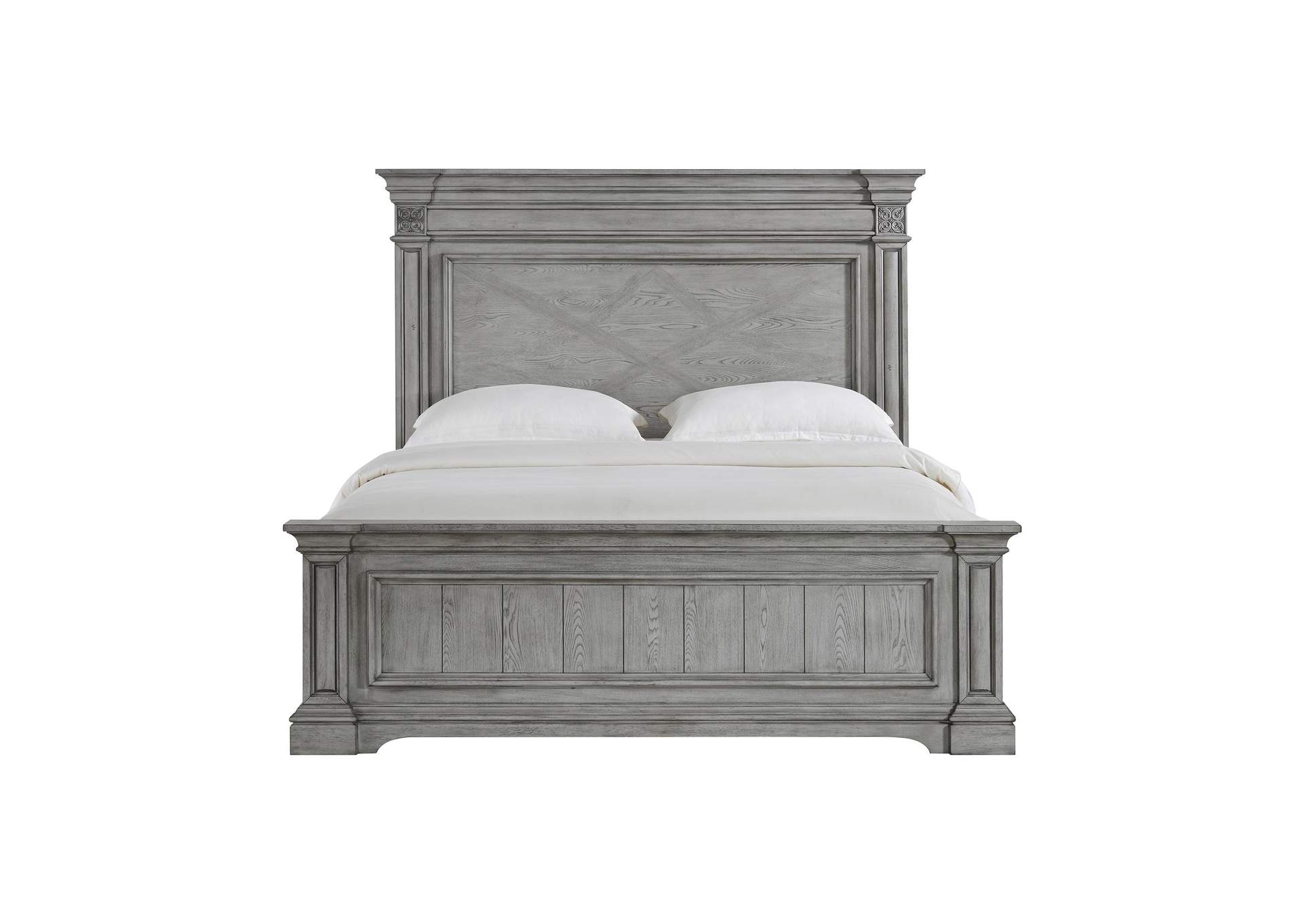 Glenmore King Panel Bed In Aged Grey image 4