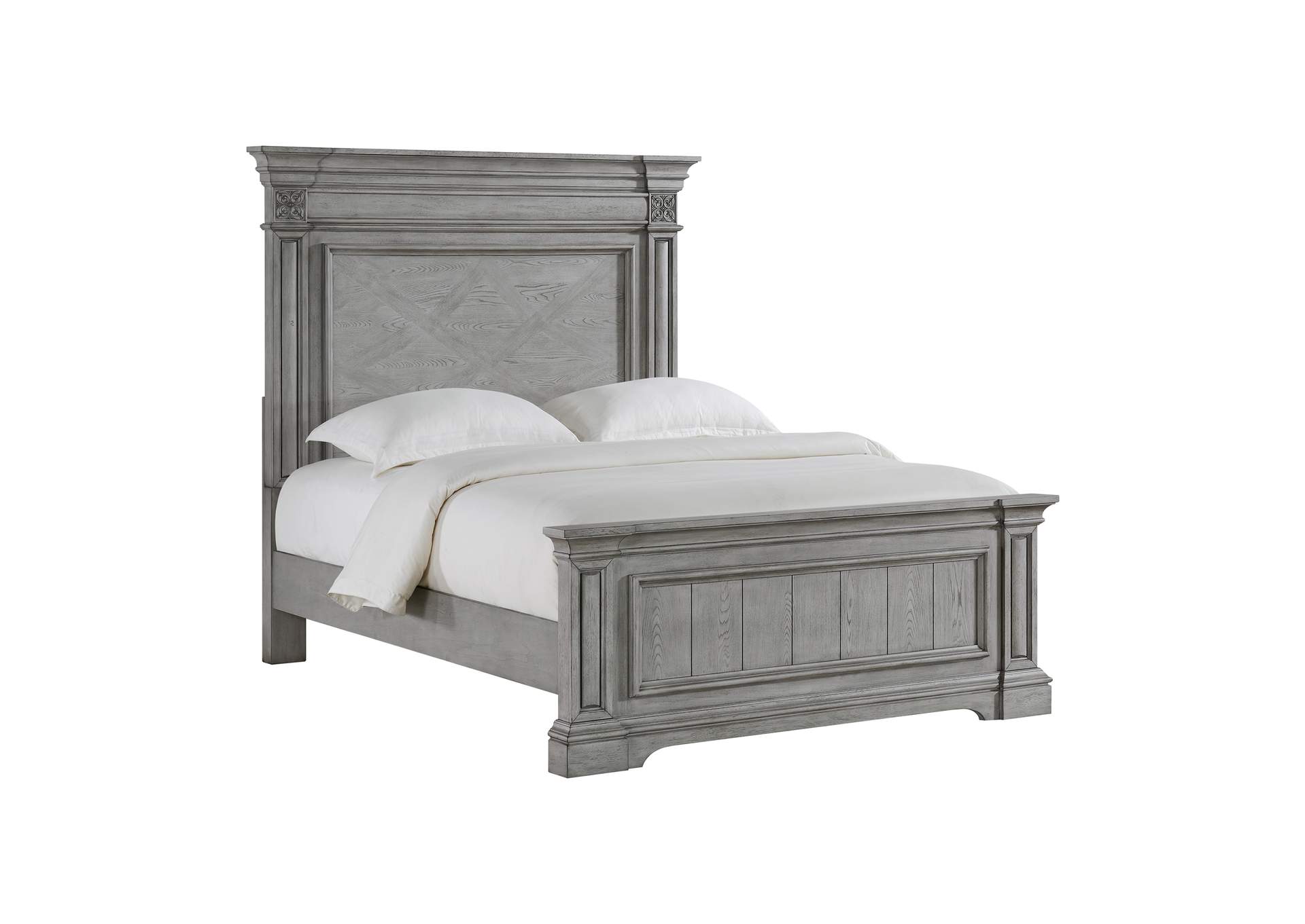 Glenmore Queen Panel 3 Piece Bedroom Set In Aged Grey image 3