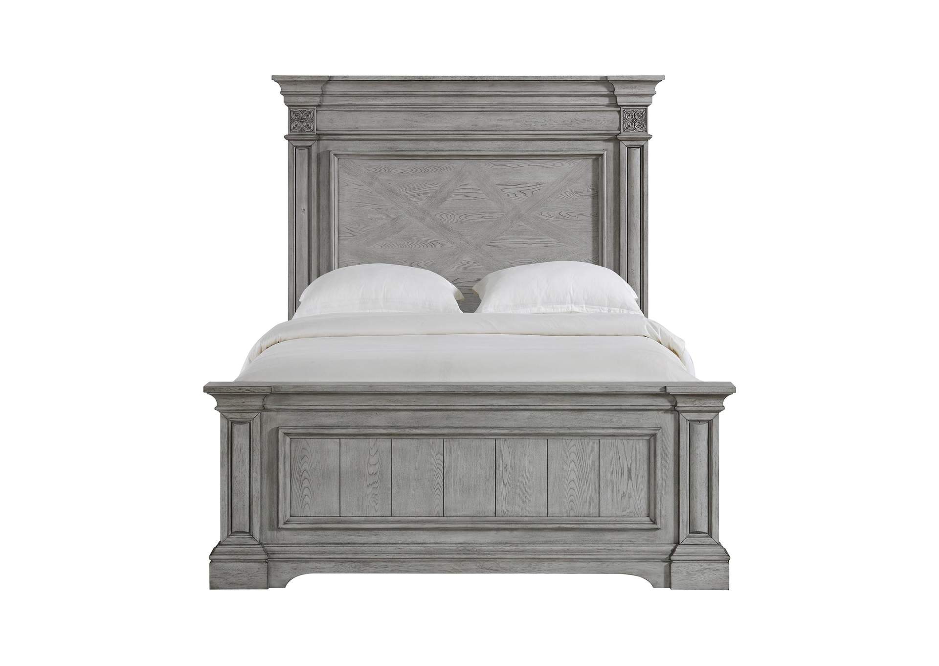 Glenmore Queen Panel Bed In Aged Grey image 4