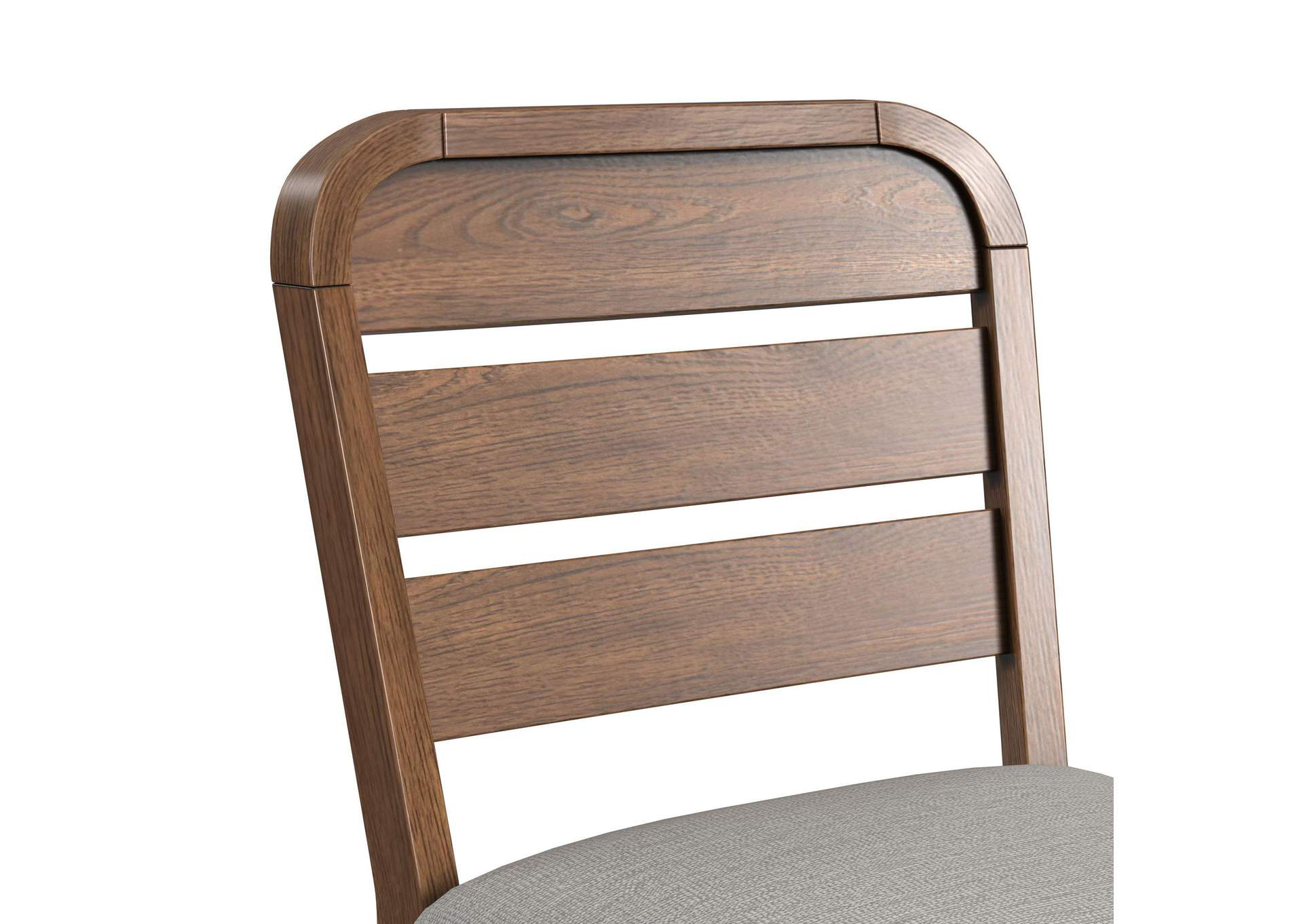 Glinda Counter Chair With Light Grey Fabric In Brown 2 Per Carton image 4