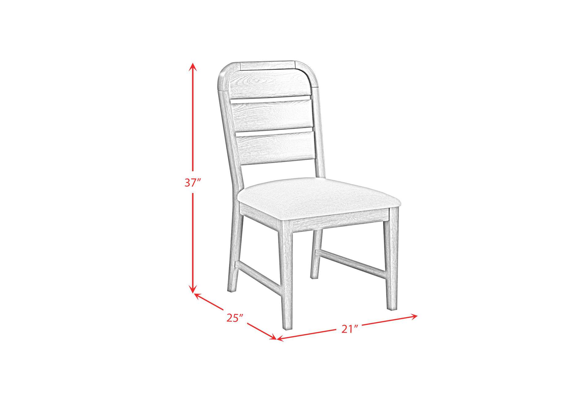 Glinda Dining Side Chair With Light Grey Fabric In Brown 2 Per Carton image 6