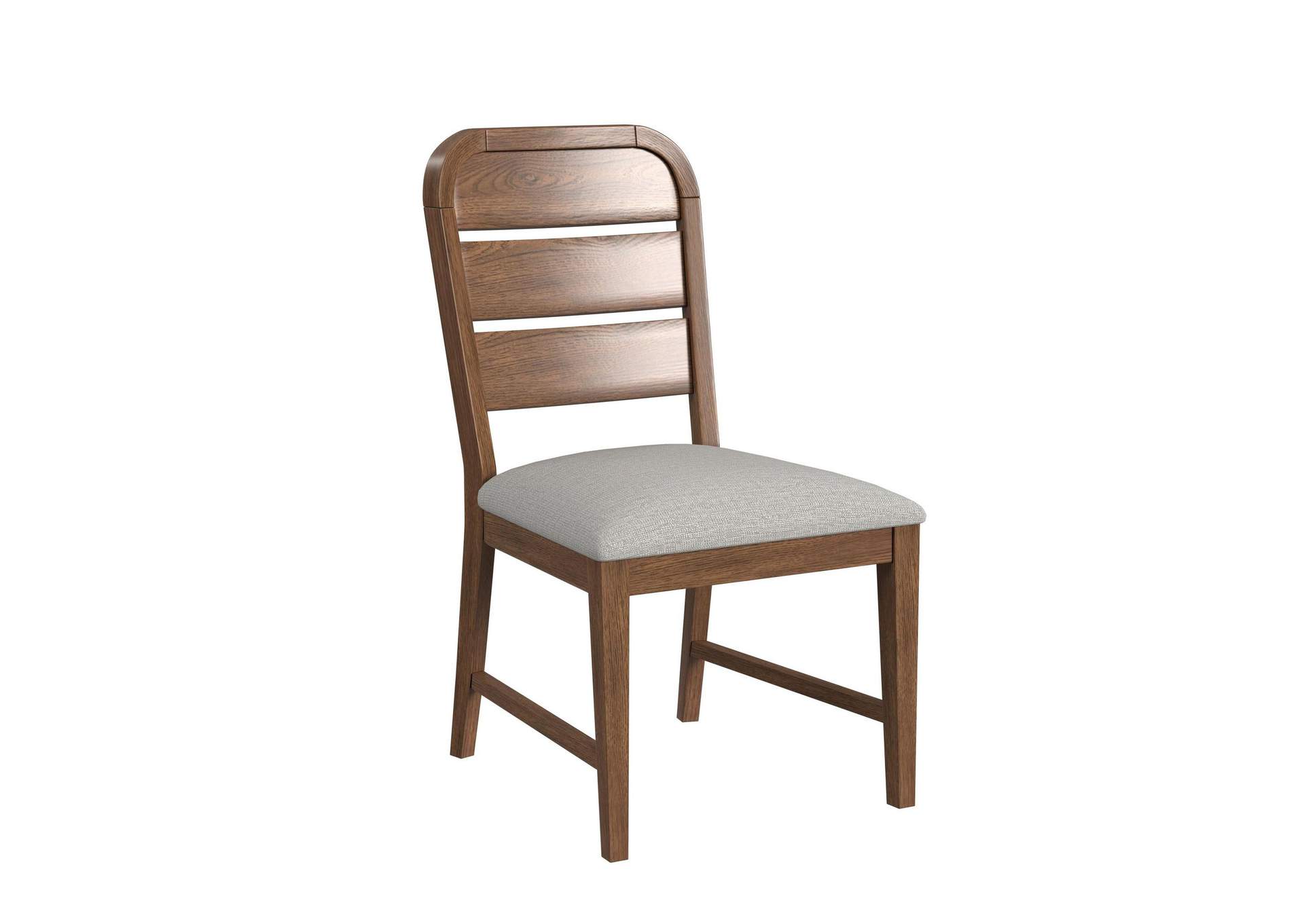 Glinda Dining Side Chair With Light Grey Fabric In Brown 2 Per Carton image 7