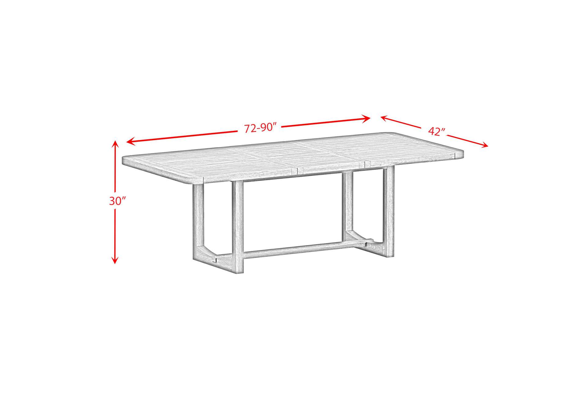 Glinda Dining Table With 18 Leaf In Brown image 5