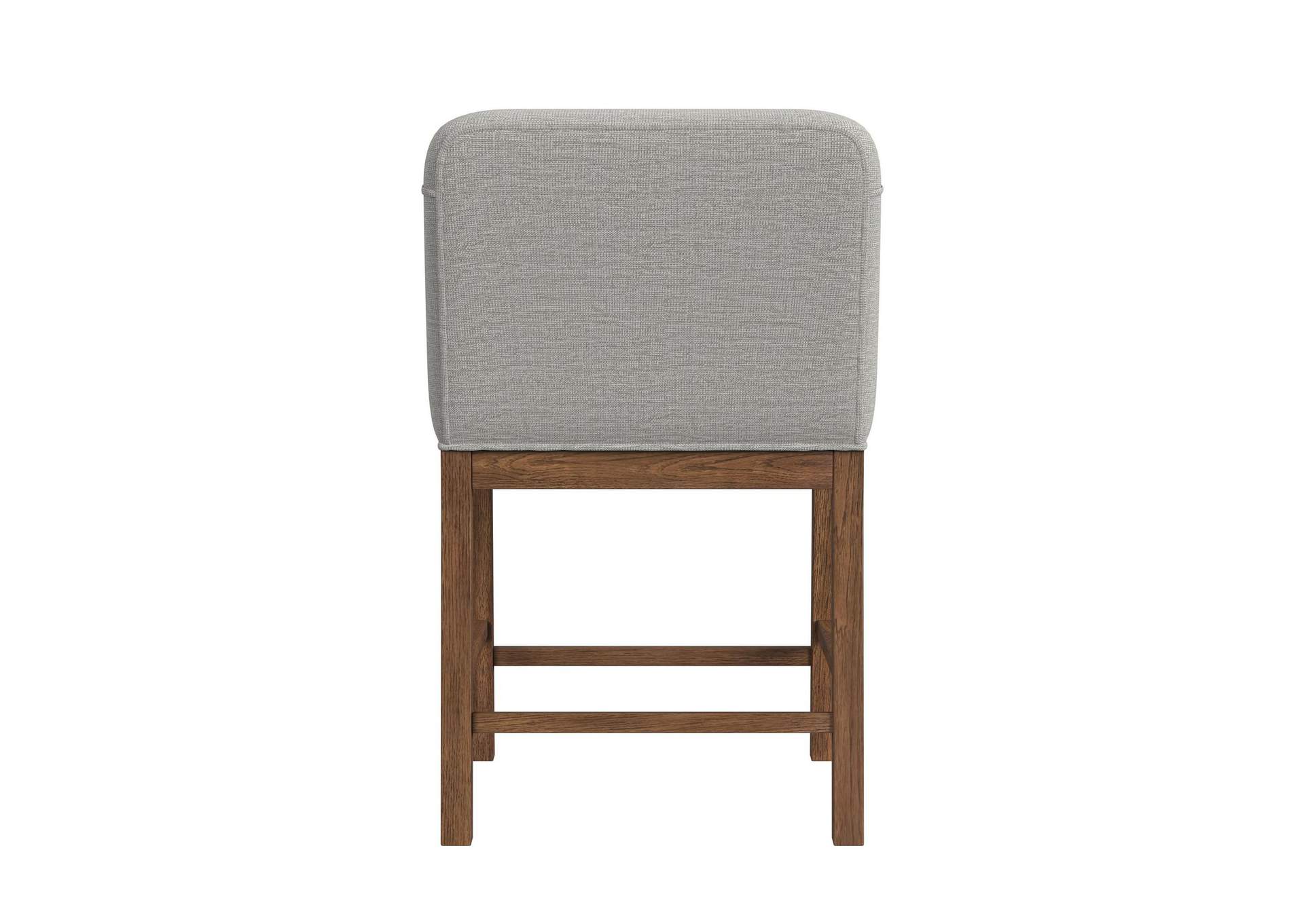 Glinda Upholstery Counter Chair With Light Grey Fabric In Brown 2 Per Carton image 10