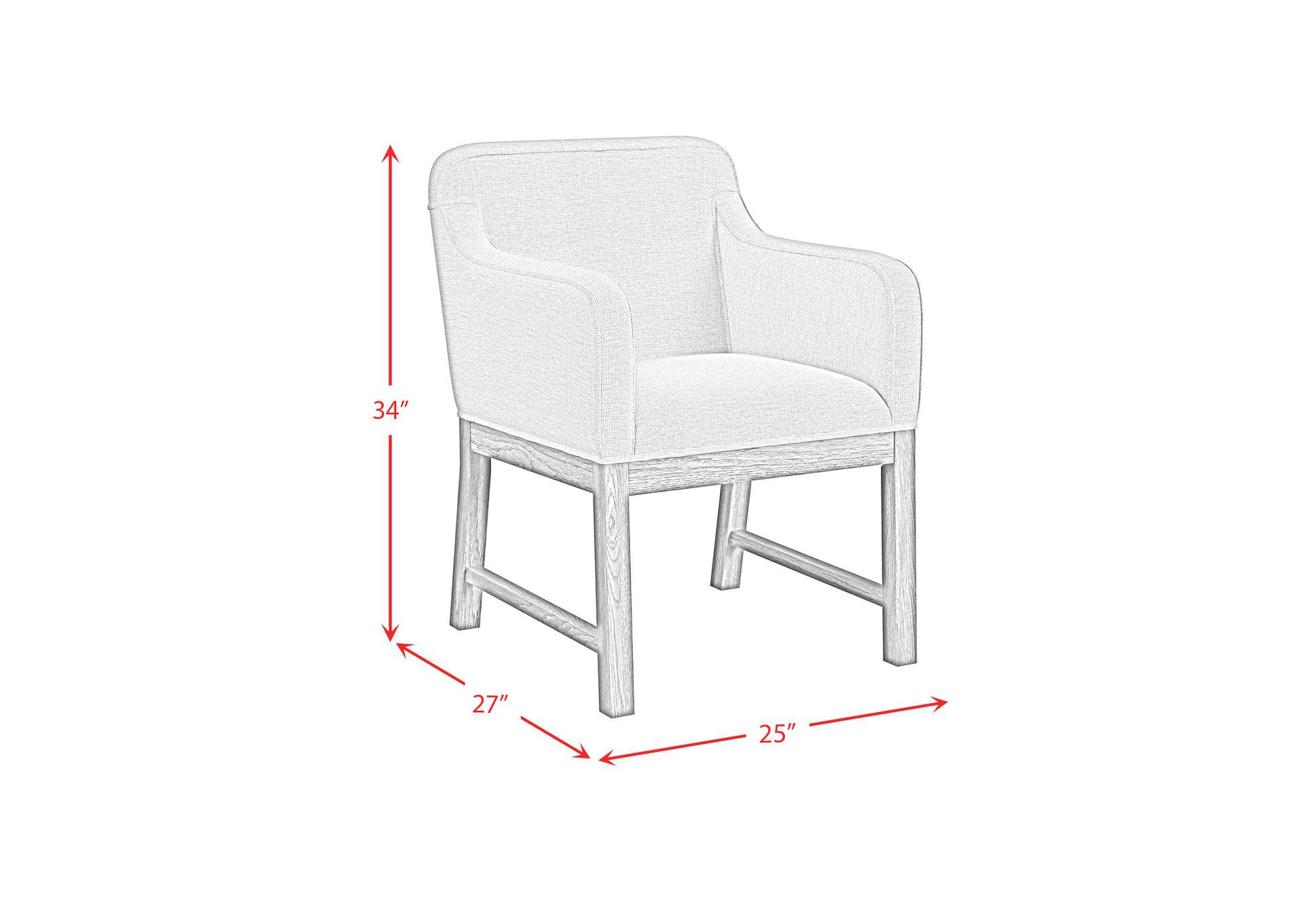 Glinda Upholstery Dining Chair With Light Grey Fabric In Brown 2 Per Carton image 6