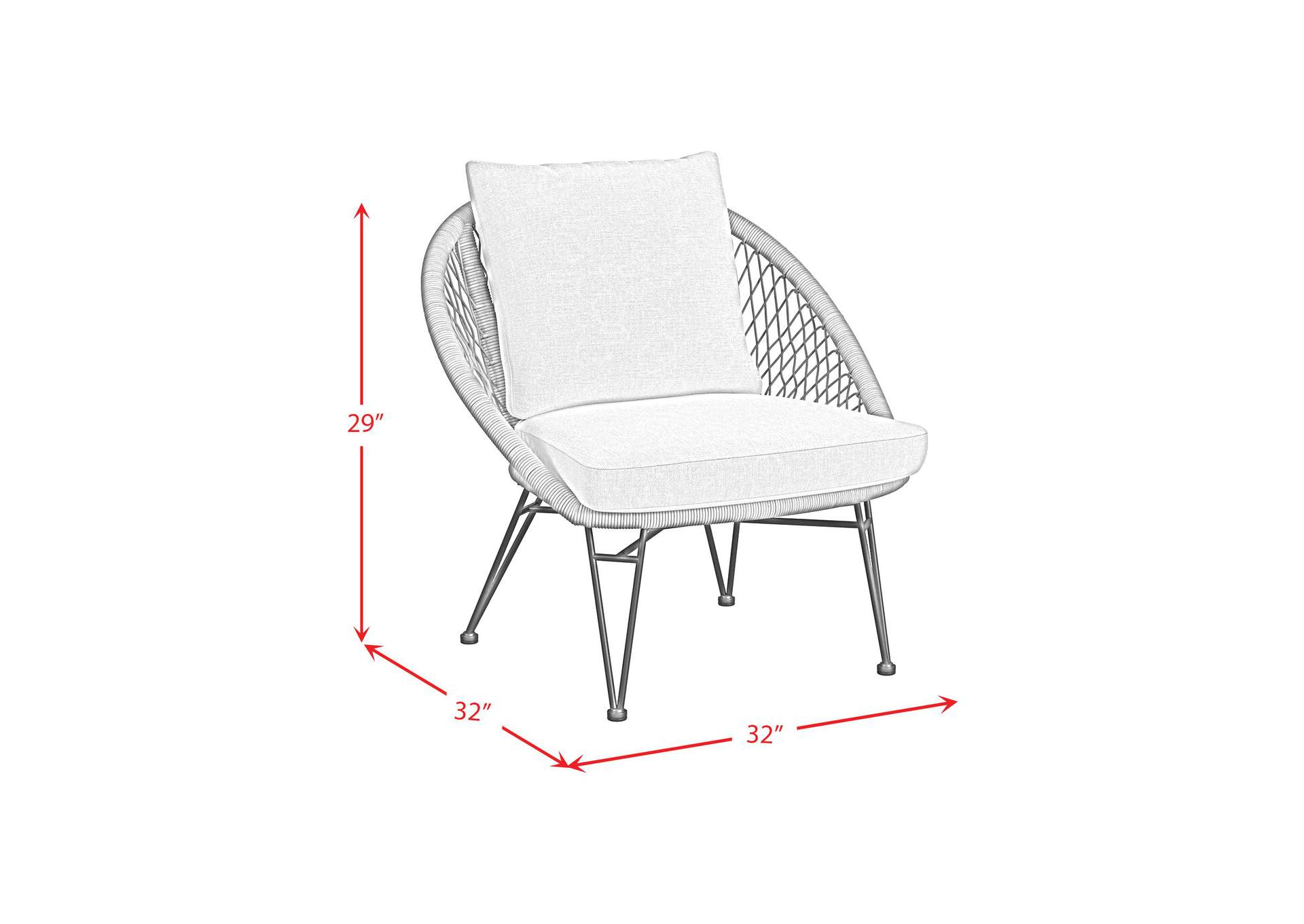 Grace Outdoor Seating 4Pc Set - Black Natural And Olefin Beige image 7