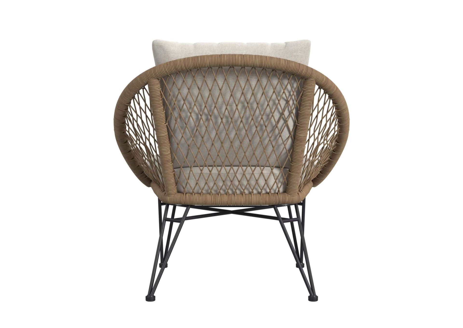 Grace Outdoor Seating 4Pc Set - Black Natural And Olefin Beige image 16