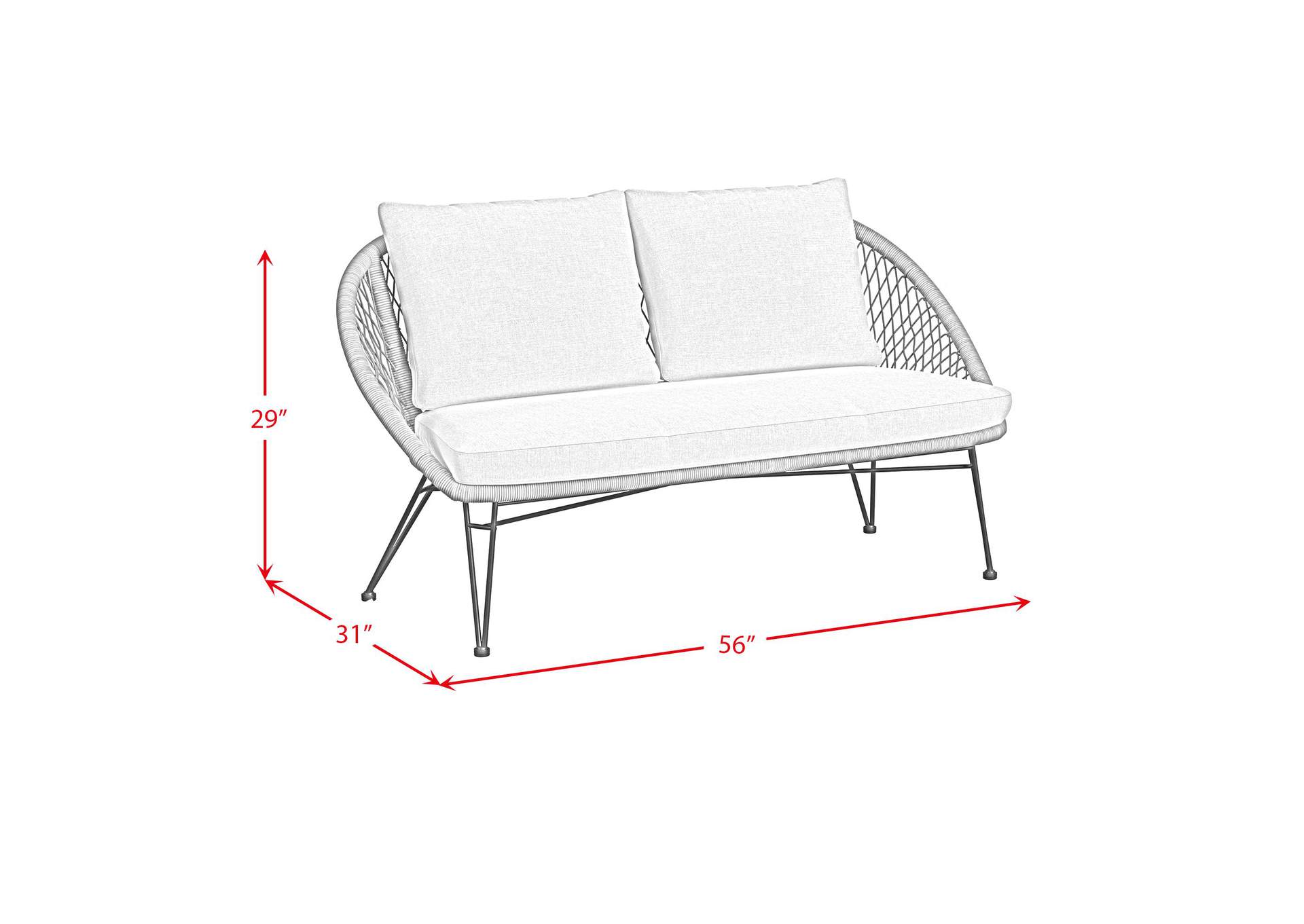 Grace Outdoor Seating 4Pc Set - Black Natural And Olefin Beige image 8