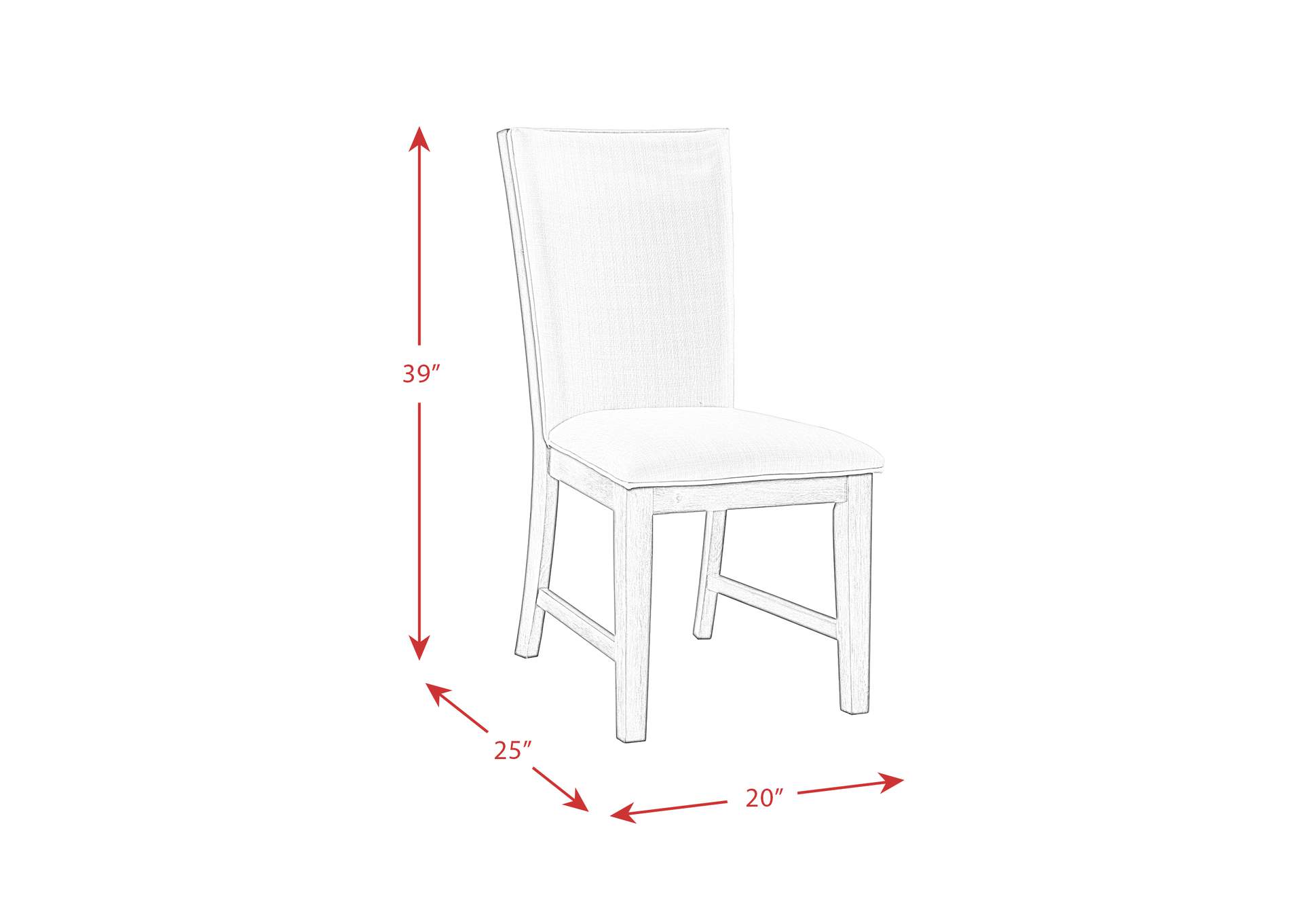 Grady 7 Piece Dining Set - Table Six Upholstered Side Chairs image 12