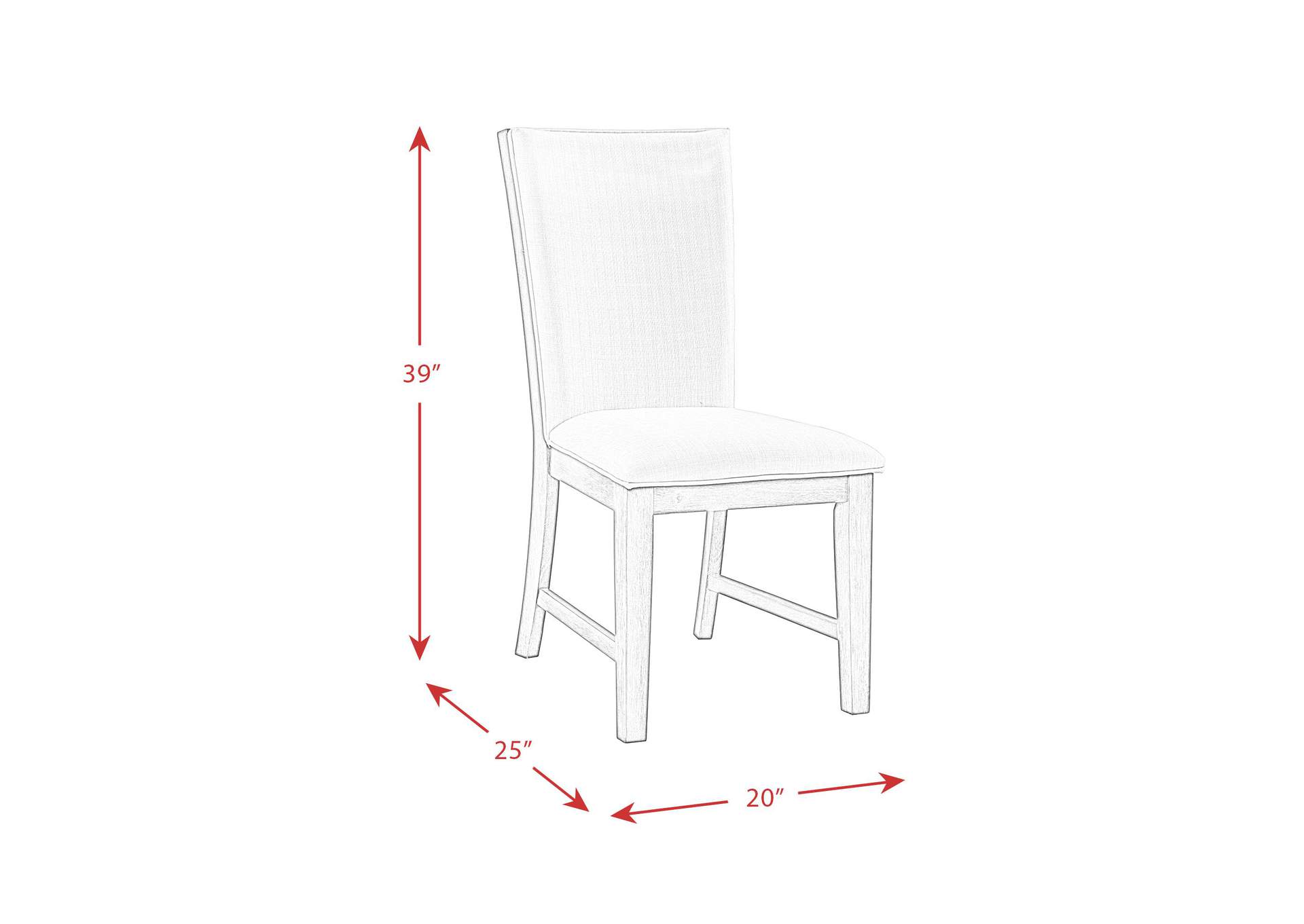 Grady Fabric Back Side Chair 2 Per Pack image 6