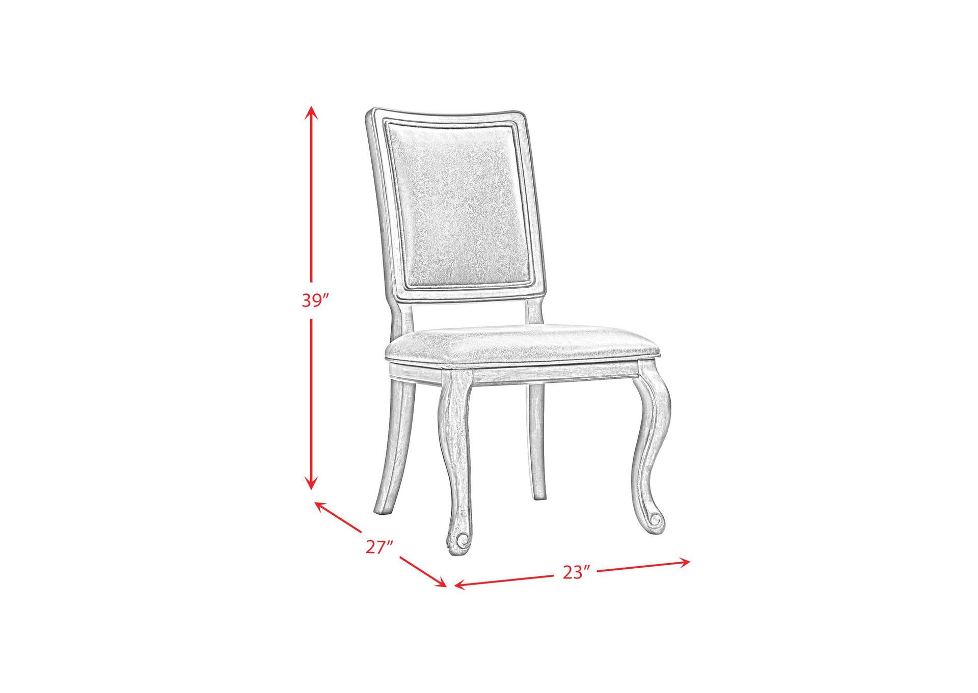 Gramercy Dining Rectangle Back Chair With Pu Back 2 Piece Per Carton image 6