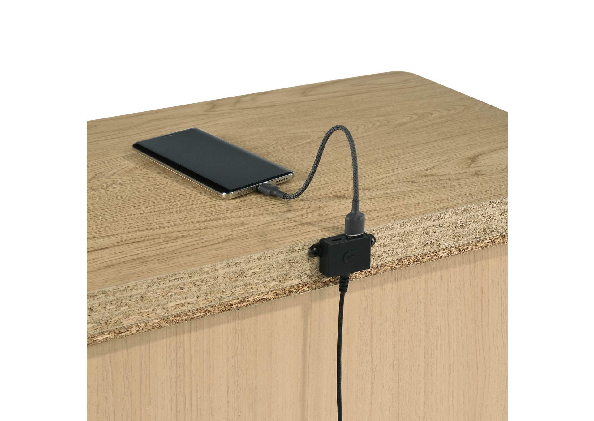 Grapevine Nightstand With USB In Natural image 3
