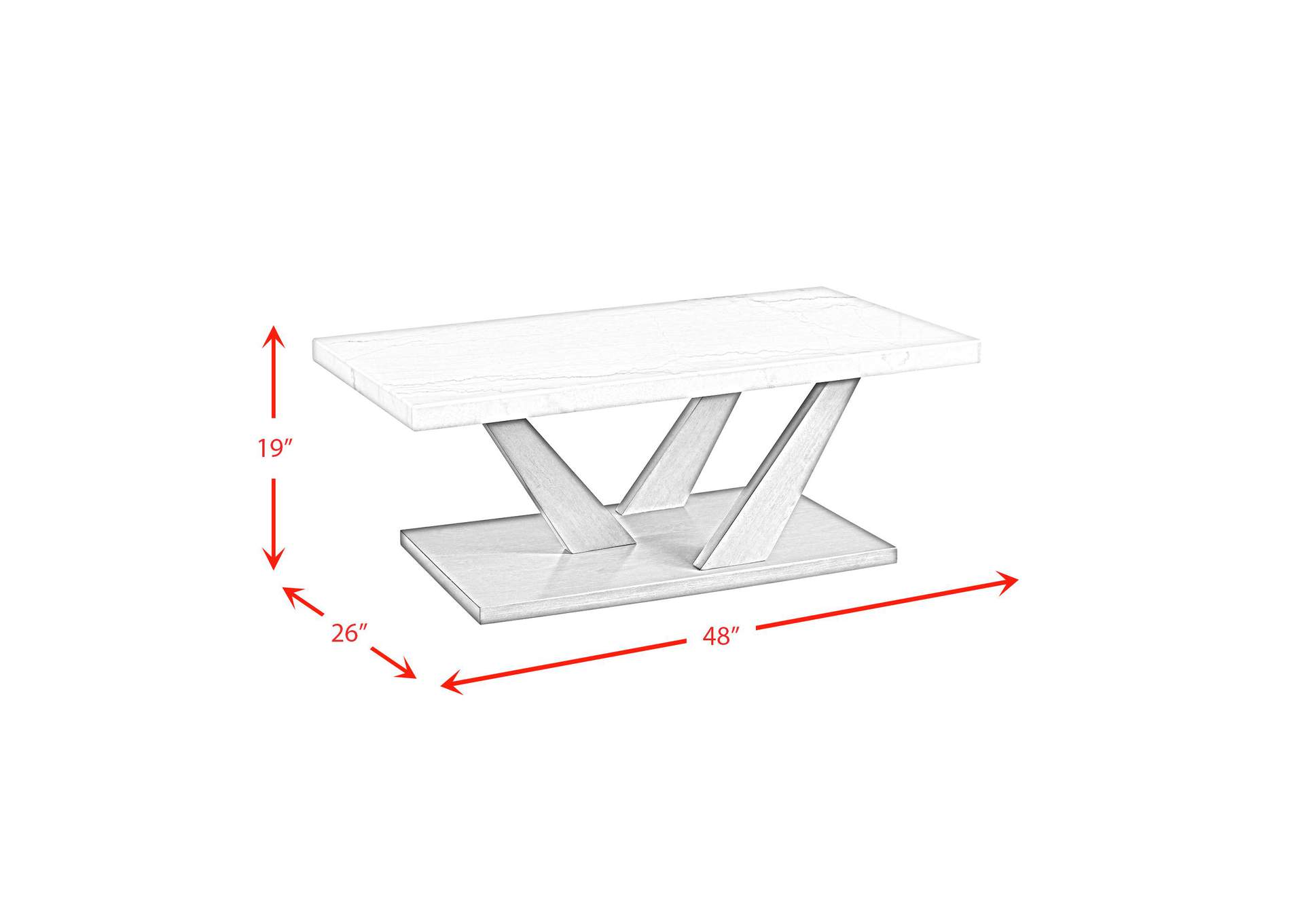 Greta Rectangular Coffee Table In Grey image 5